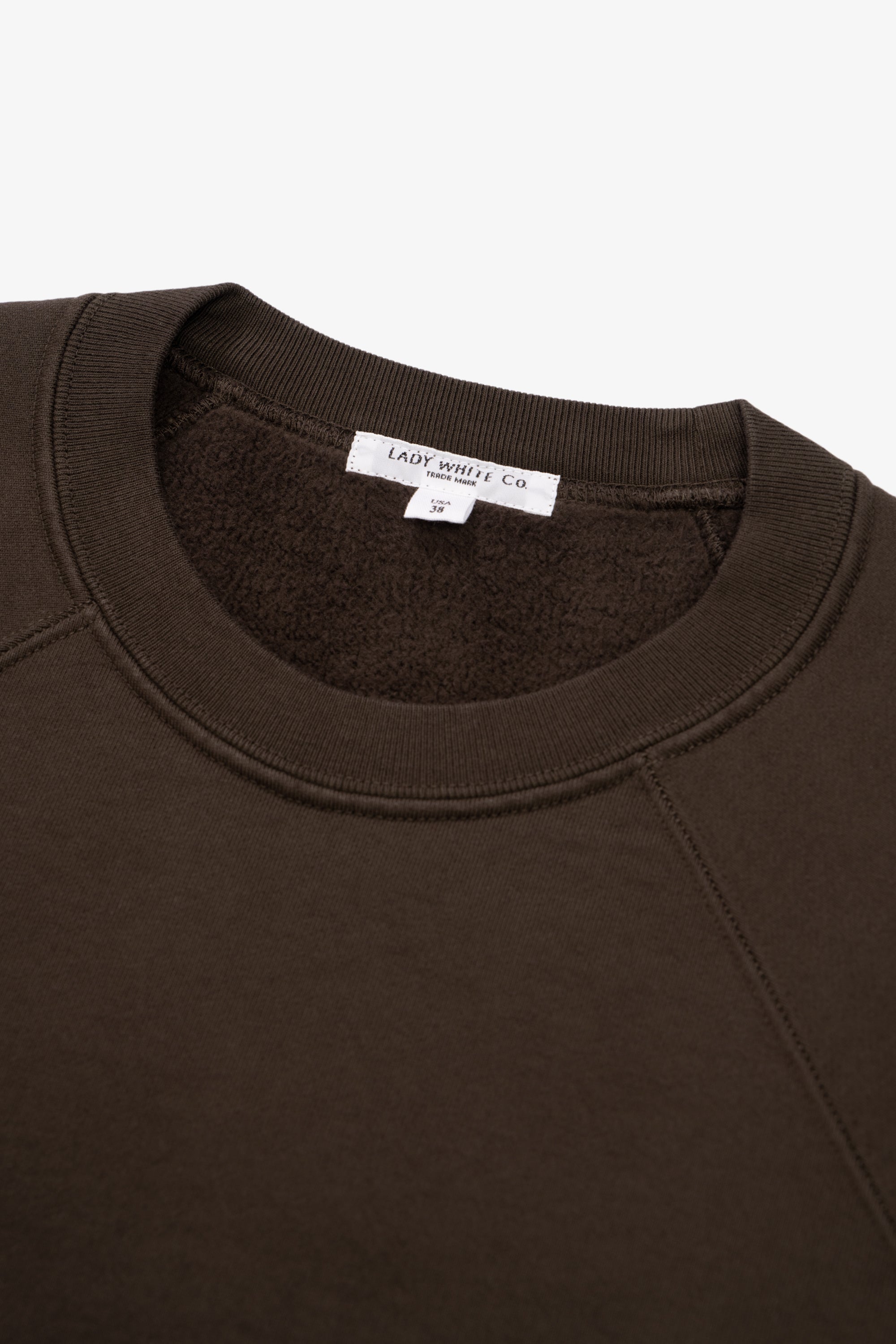 HEAVY GUSSET CREWNECK - BLACK OLIVE