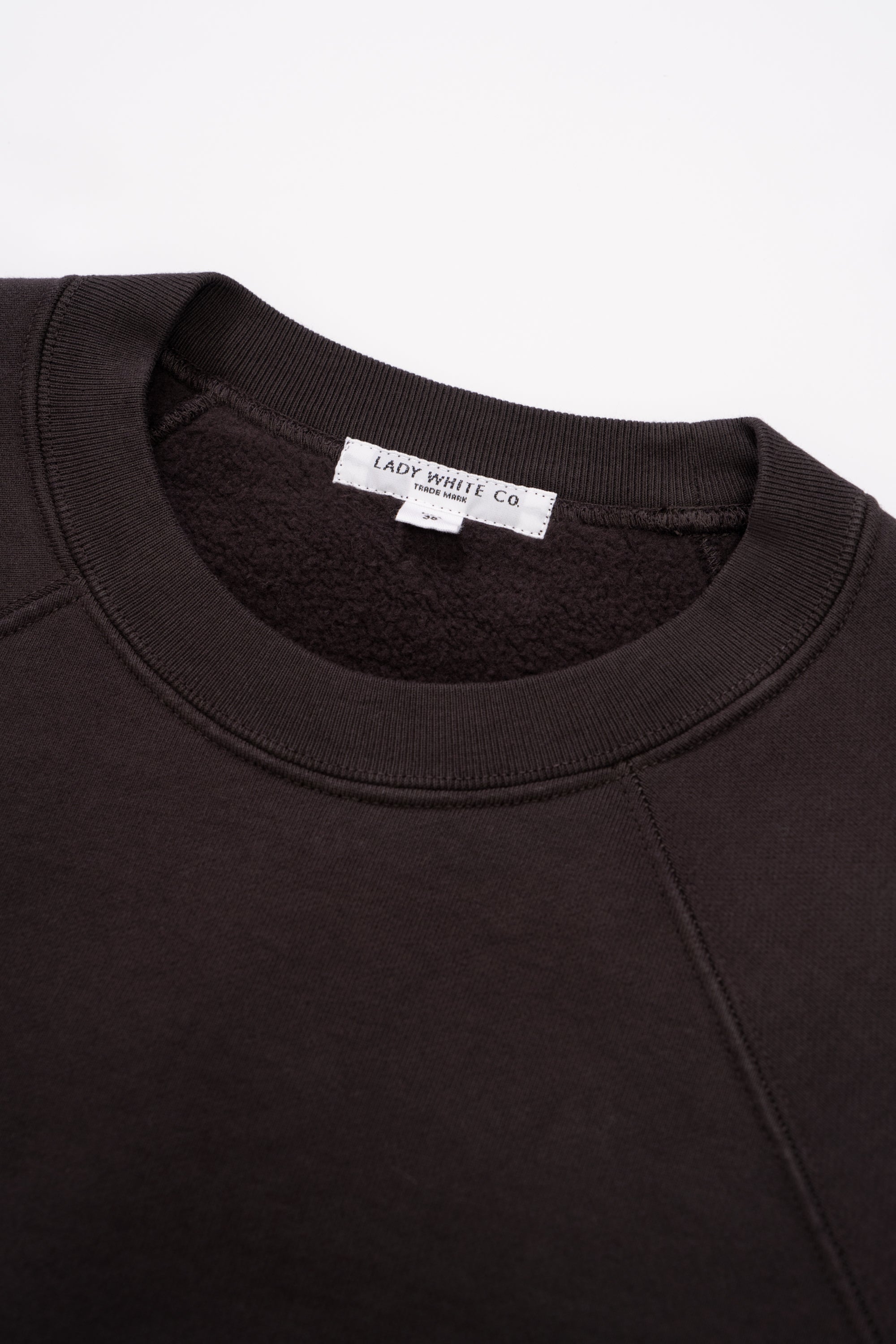 HEAVY GUSSET CREWNECK - TIRE BLACK