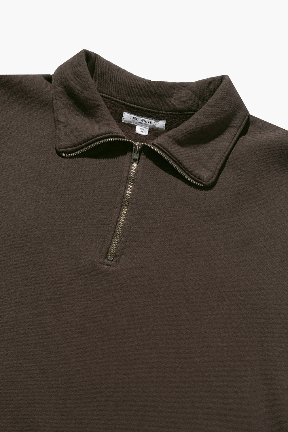 QUARTER ZIP SWEATSHIRT - BLACK OLIVE