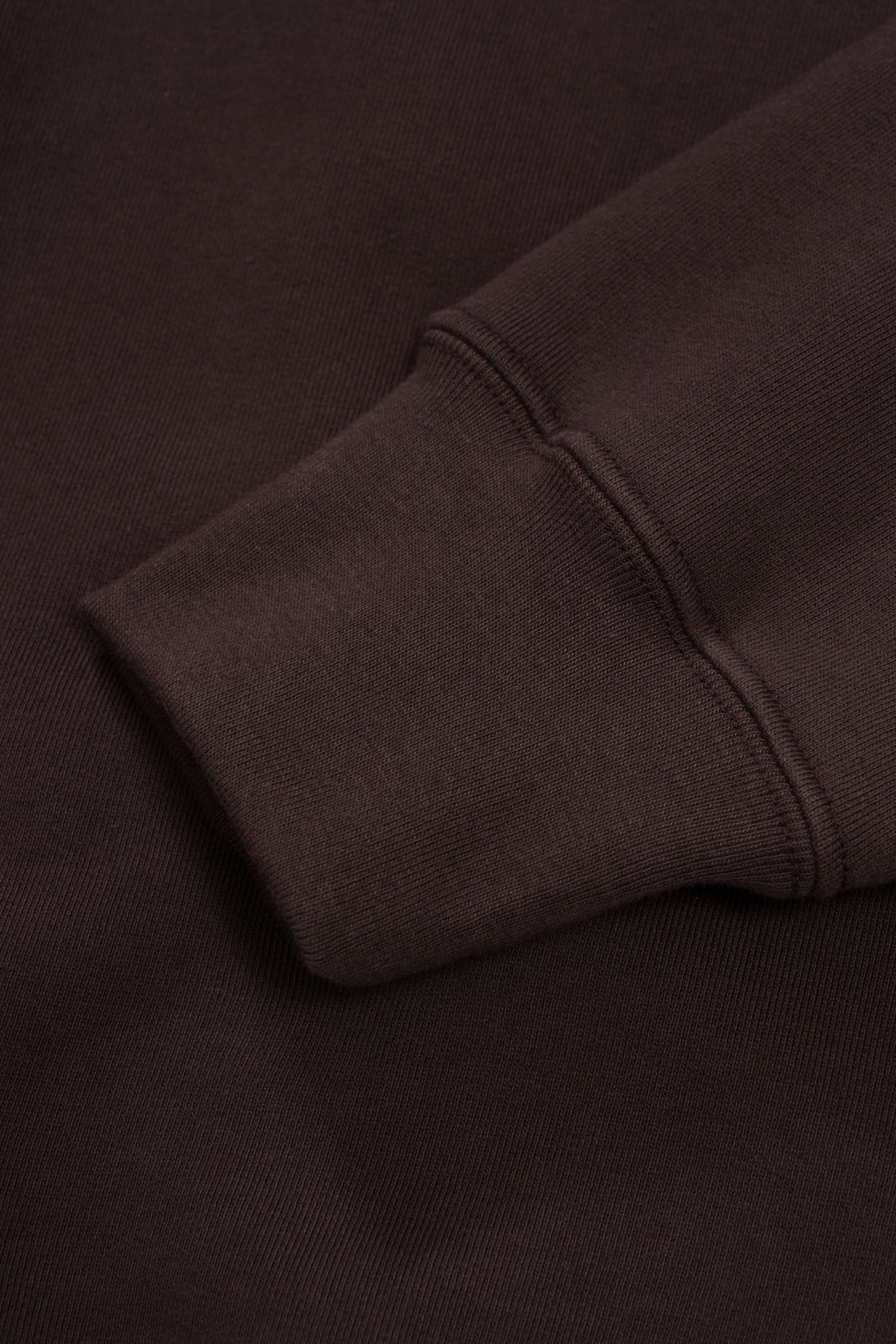 QUARTER ZIP SWEATSHIRT - MUDDY BROWN