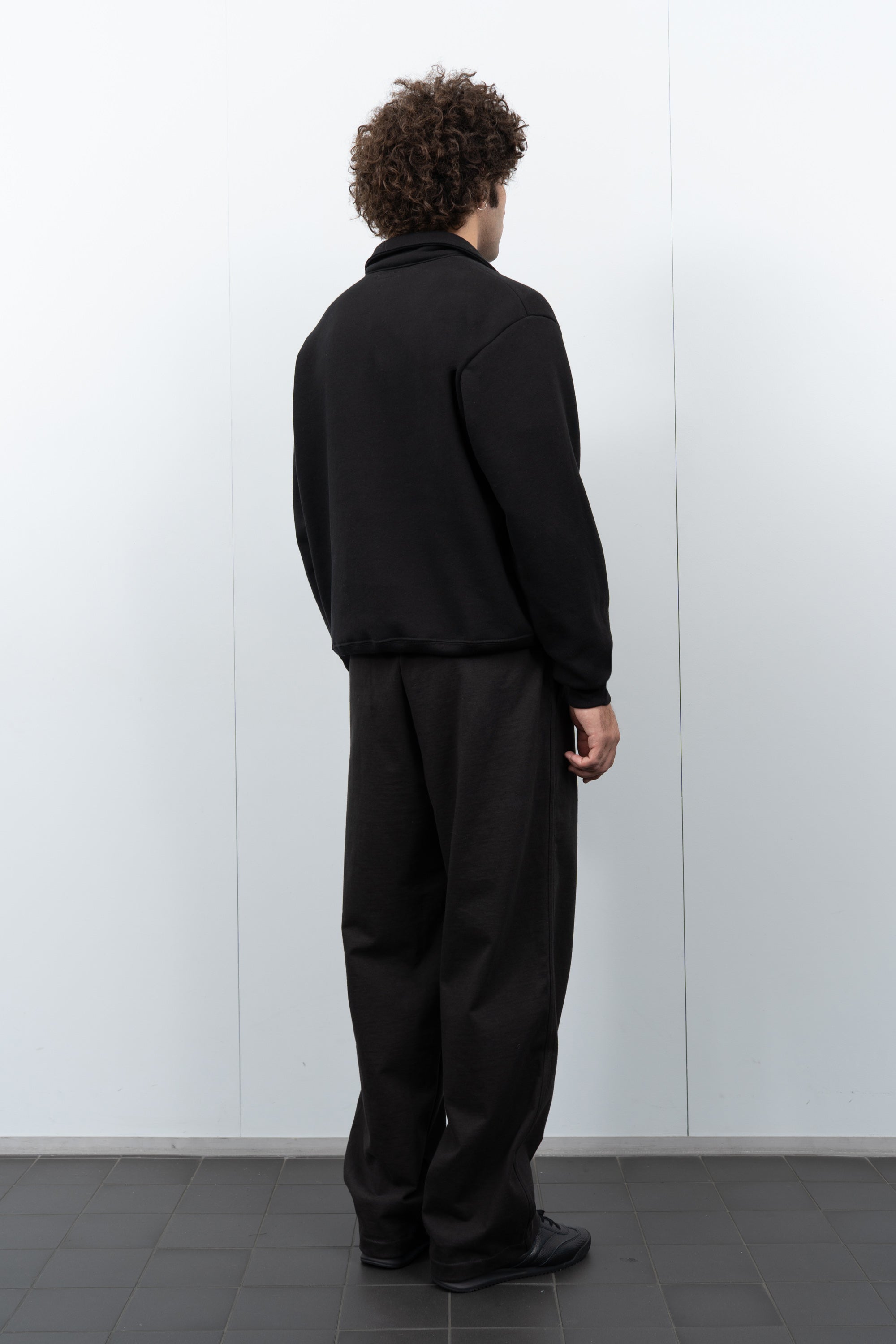 LW636 Quarter Zip Sweatshirt on a model