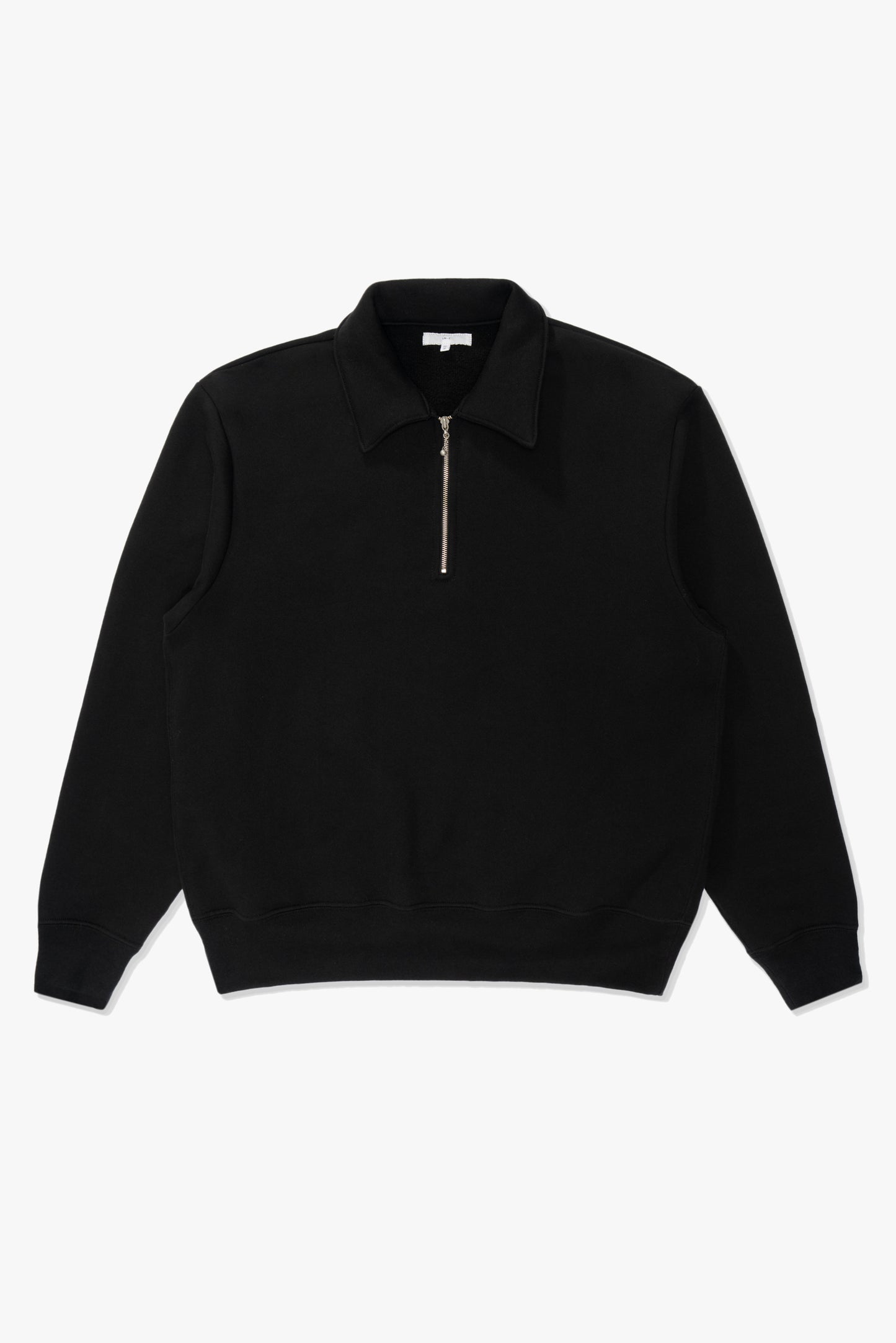 QUARTER ZIP SWEATSHIRT - BLACK