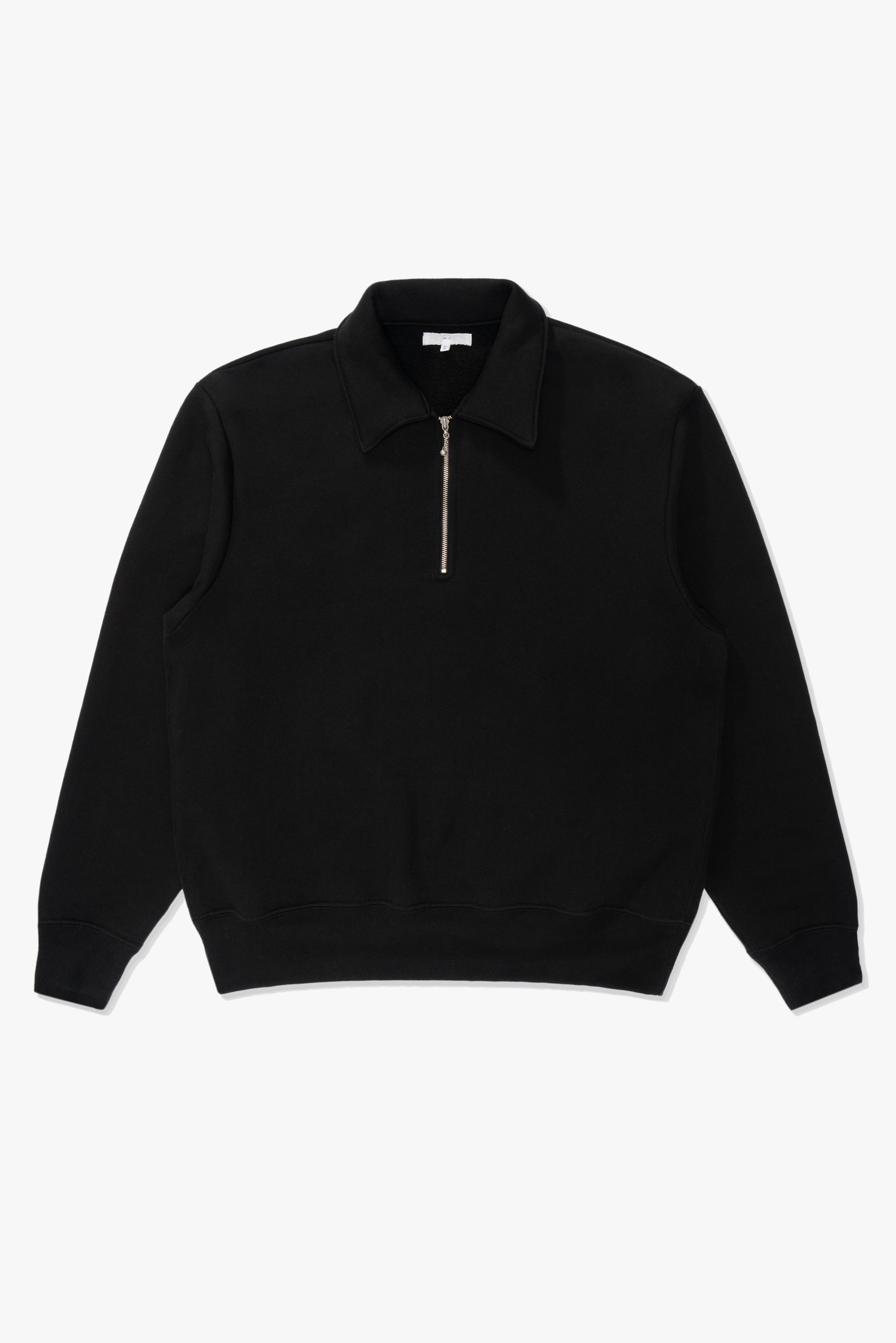 QUARTER ZIP SWEATSHIRT - BLACK