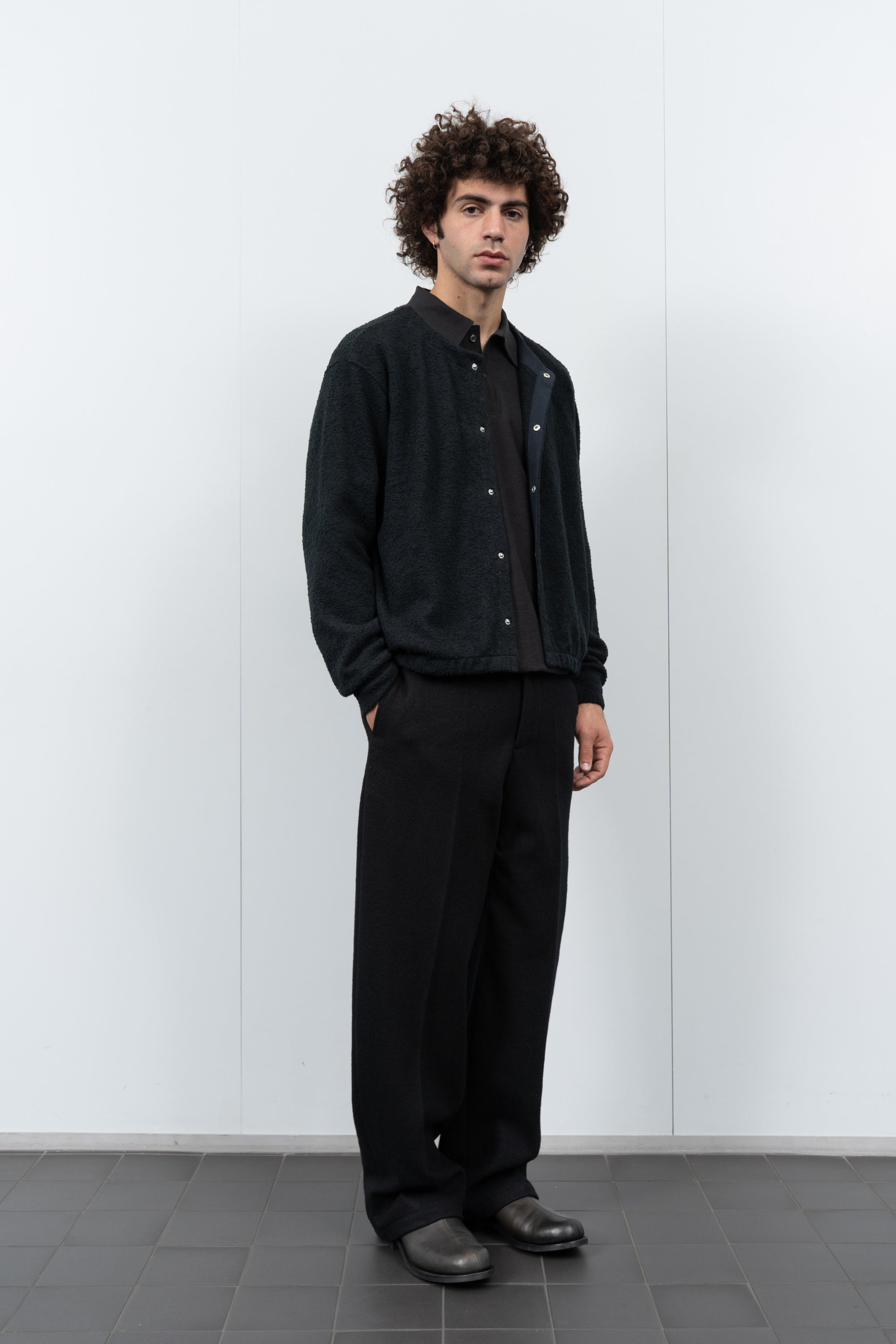 TEDDY CARDIGAN - BLACK