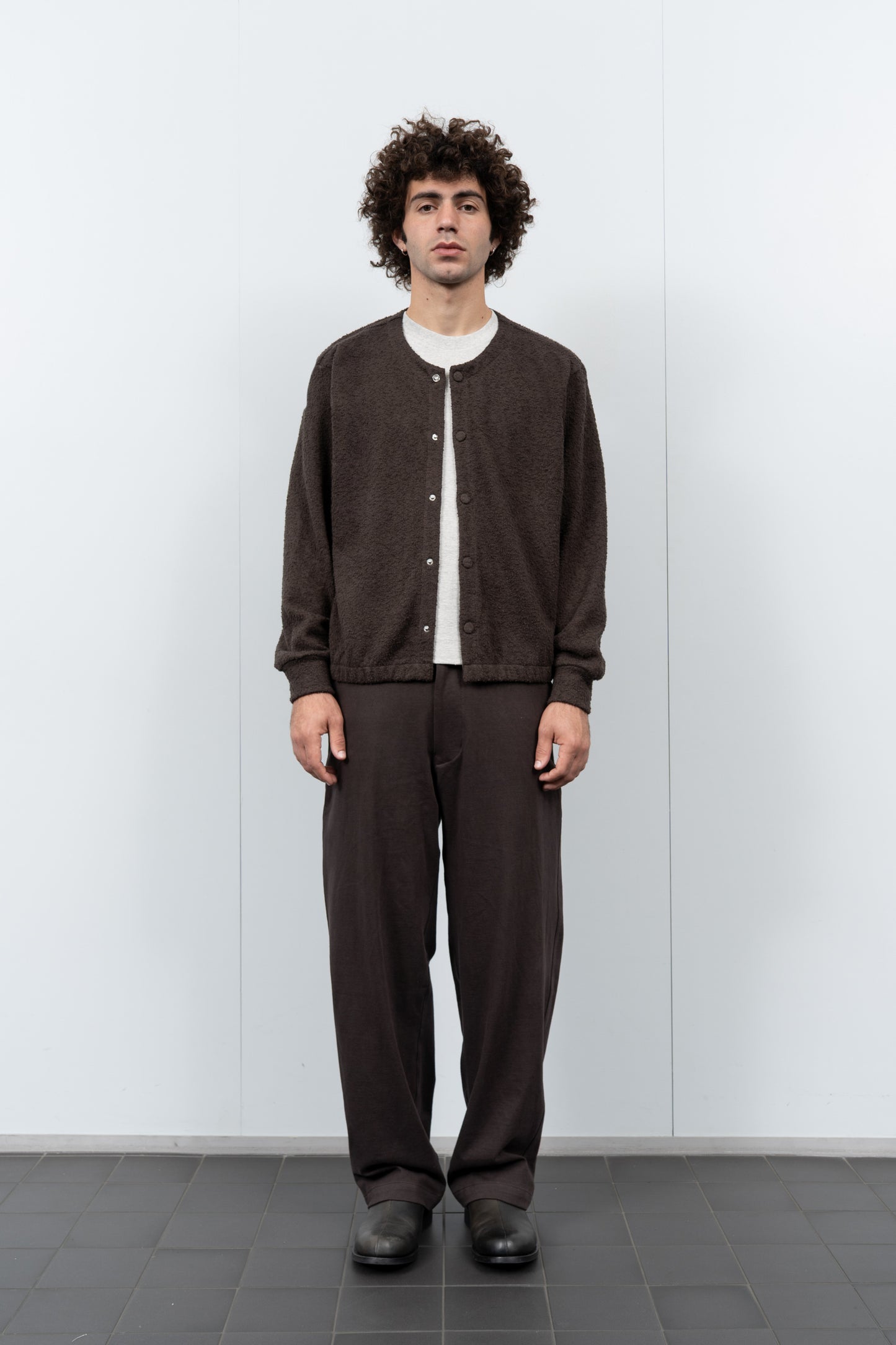 TEDDY CARDIGAN - BLACK MUSHROOM