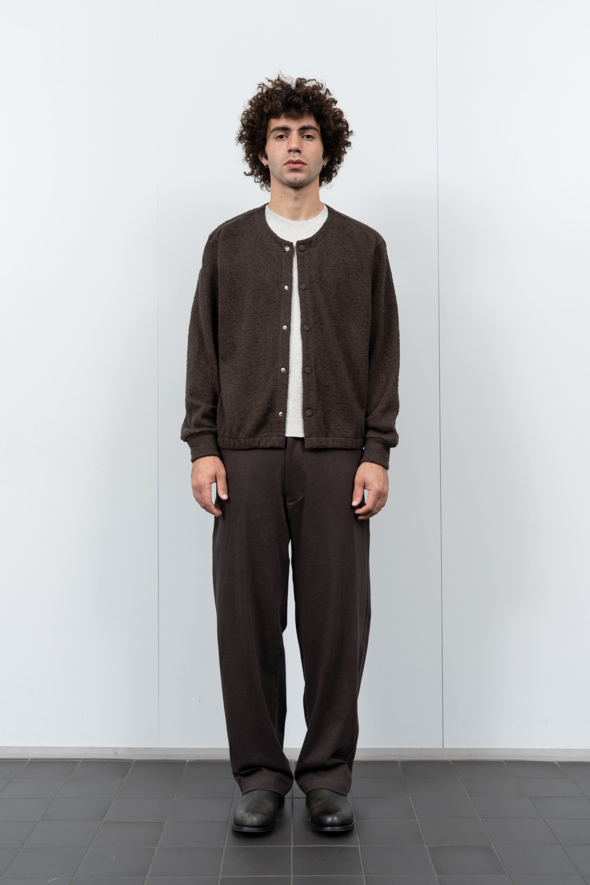 TEDDY CARDIGAN - BLACK MUSHROOM