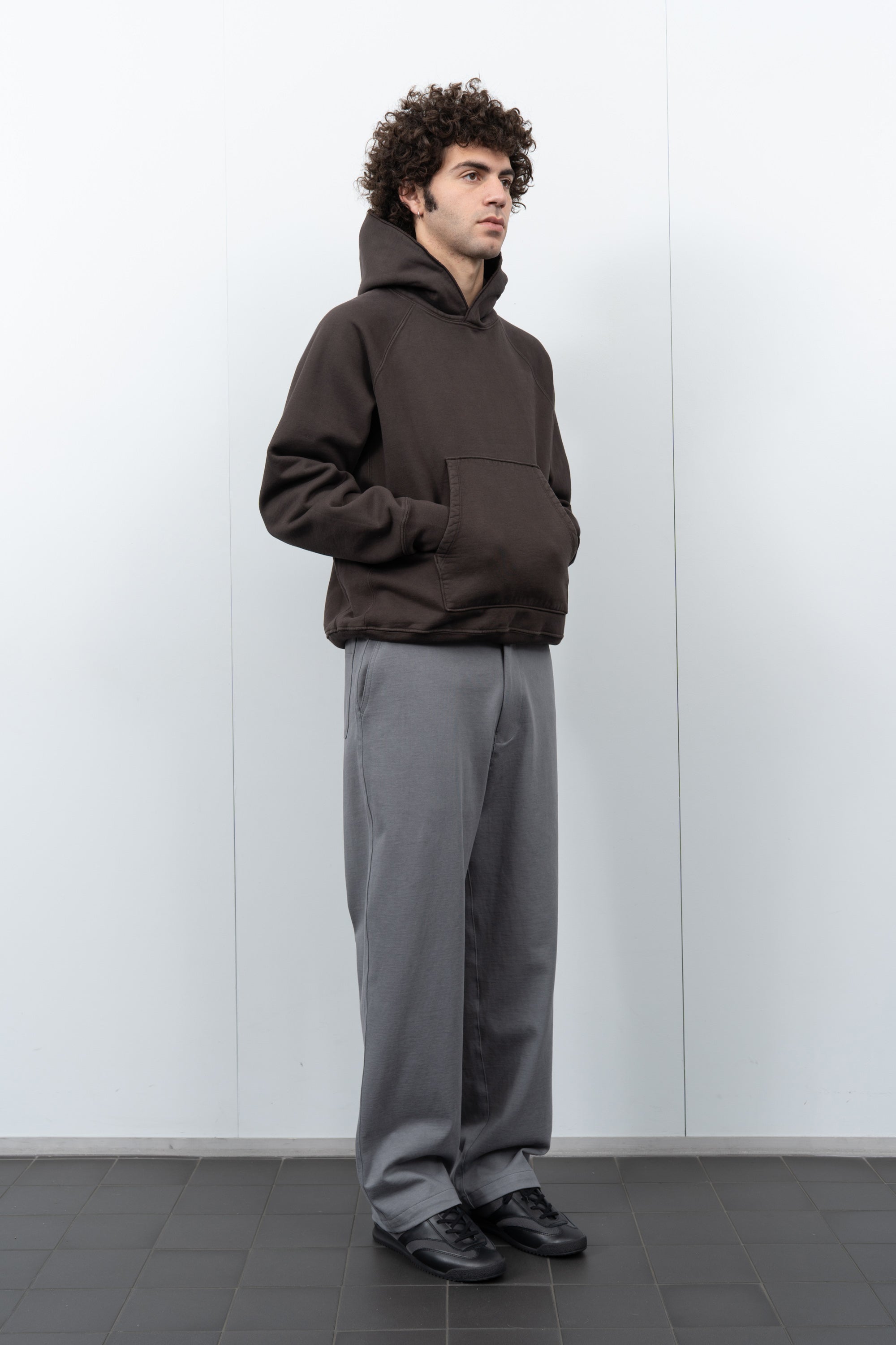 LW680 Super Weighted Hoodie on a model