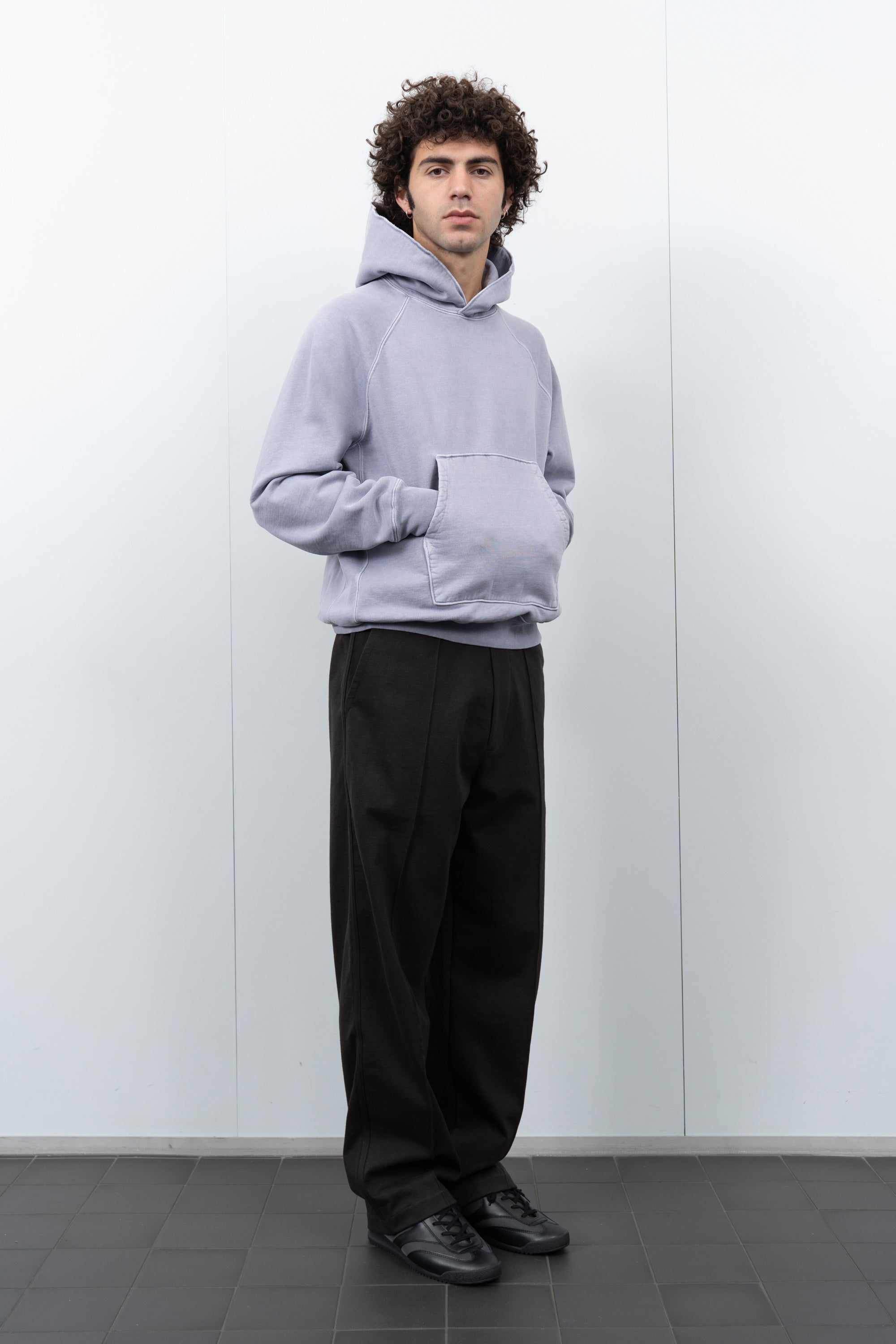 LW680 Super Weighted Hoodie on a model