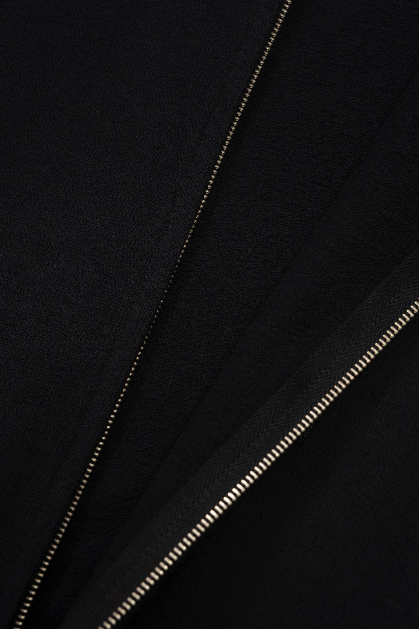 TEXTURED ZIP HOODIE - BLACK