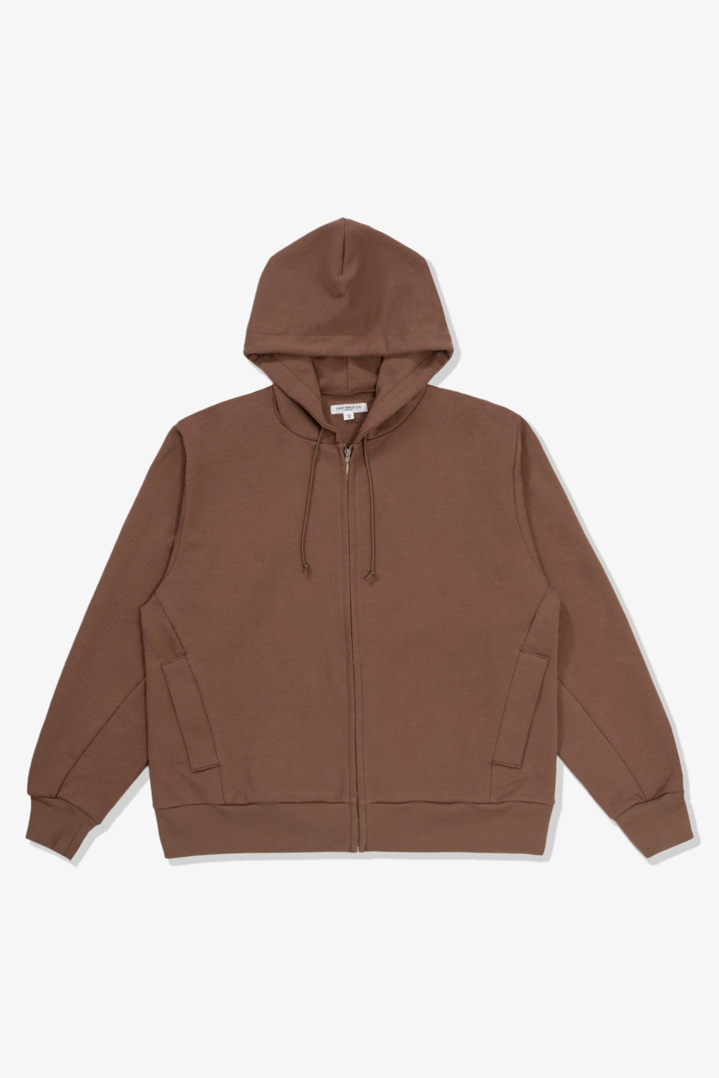 TEXTURED ZIP HOODIE - SEDONA