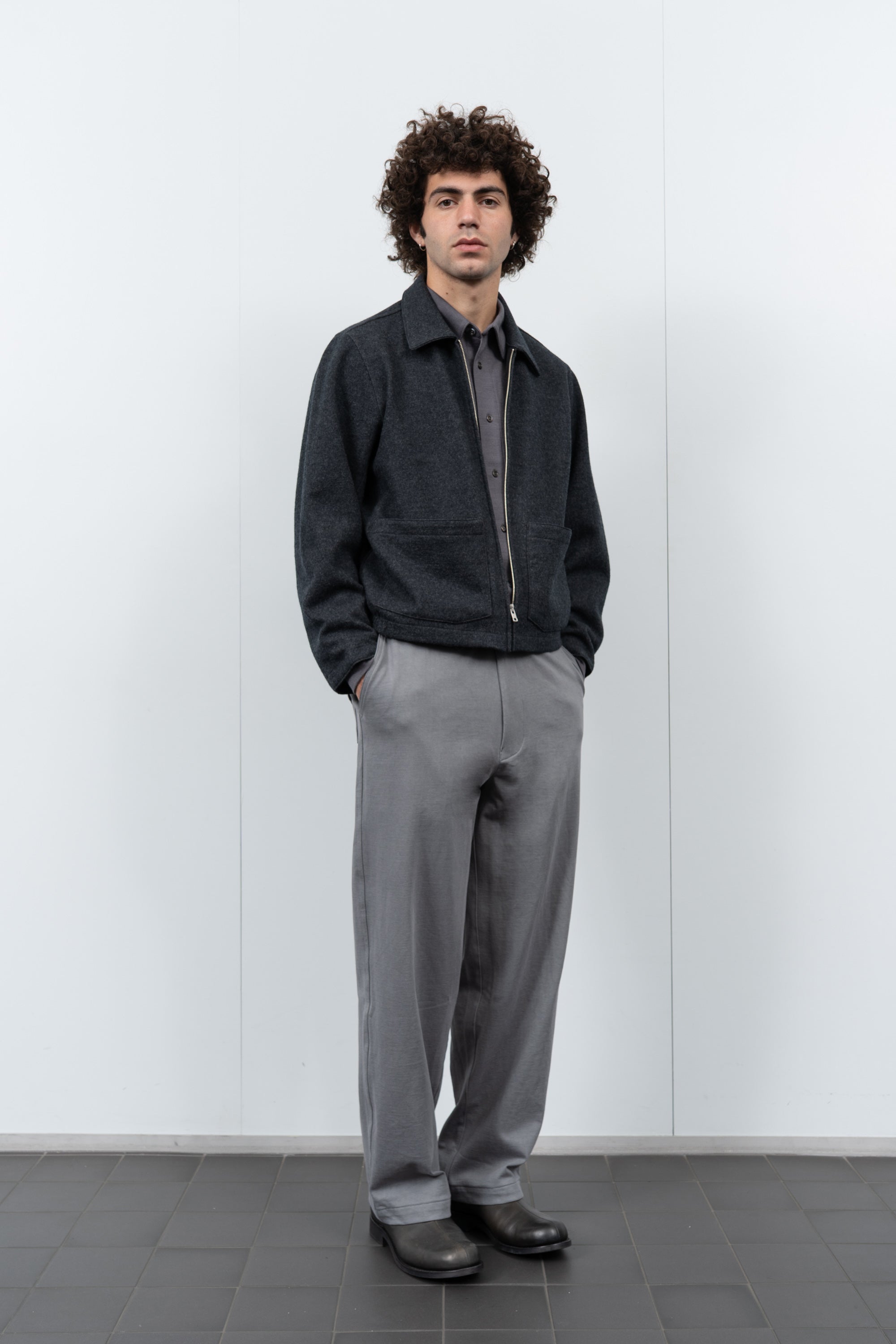 LOMA BLOUSON - CHARCOAL – LADY WHITE CO.