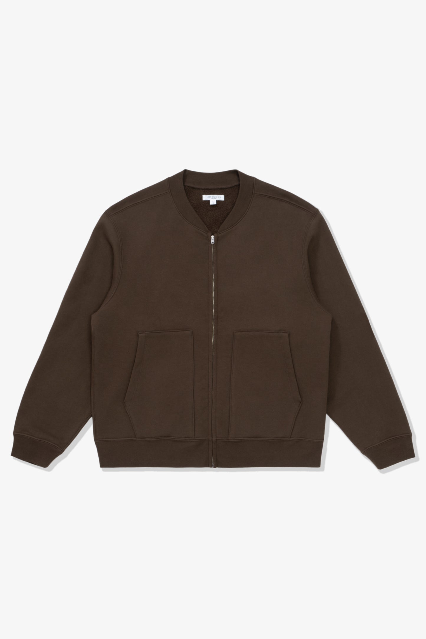 ZIP CREW NECK - FIELD BROWN