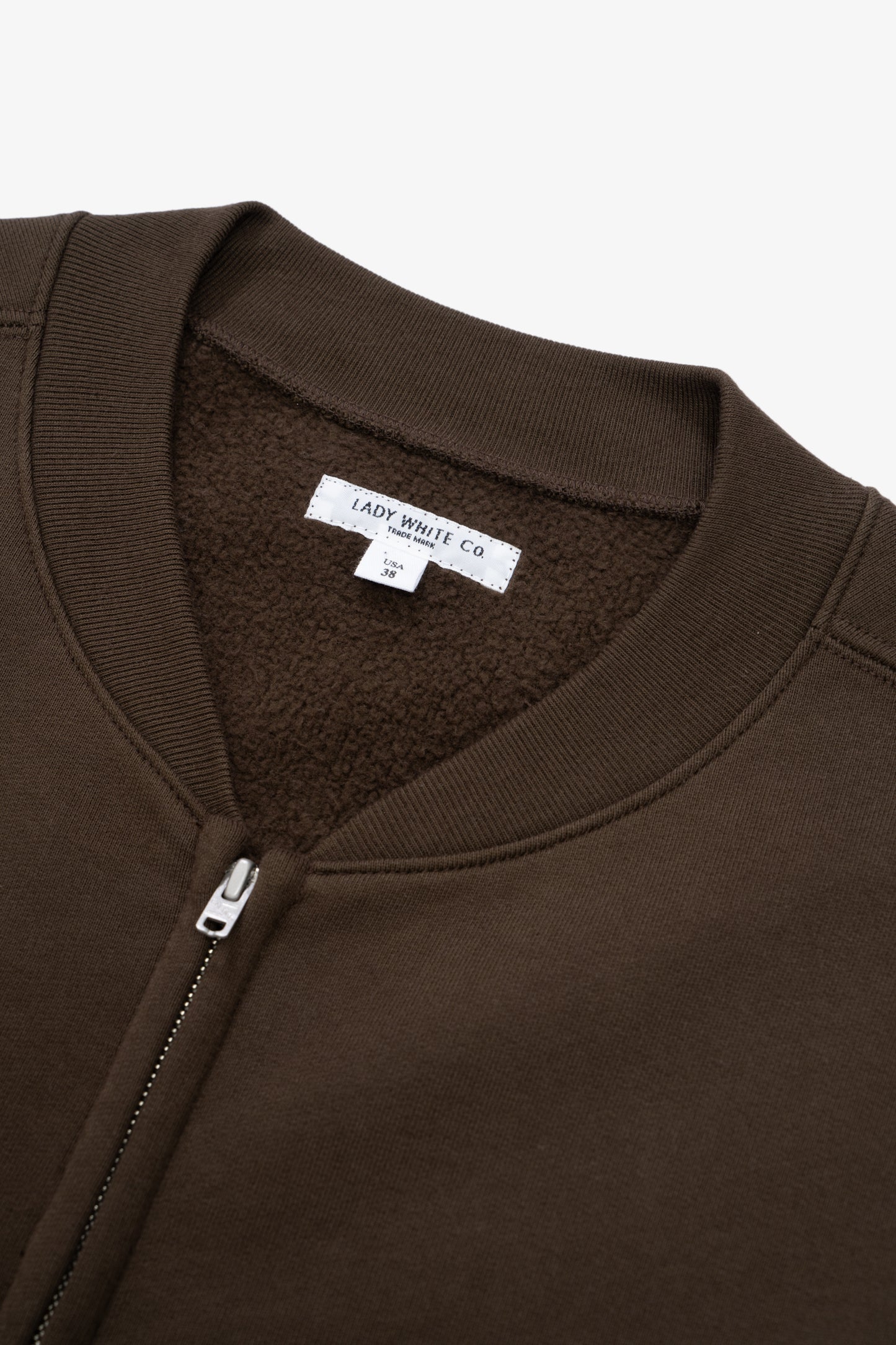 ZIP CREW NECK - FIELD BROWN