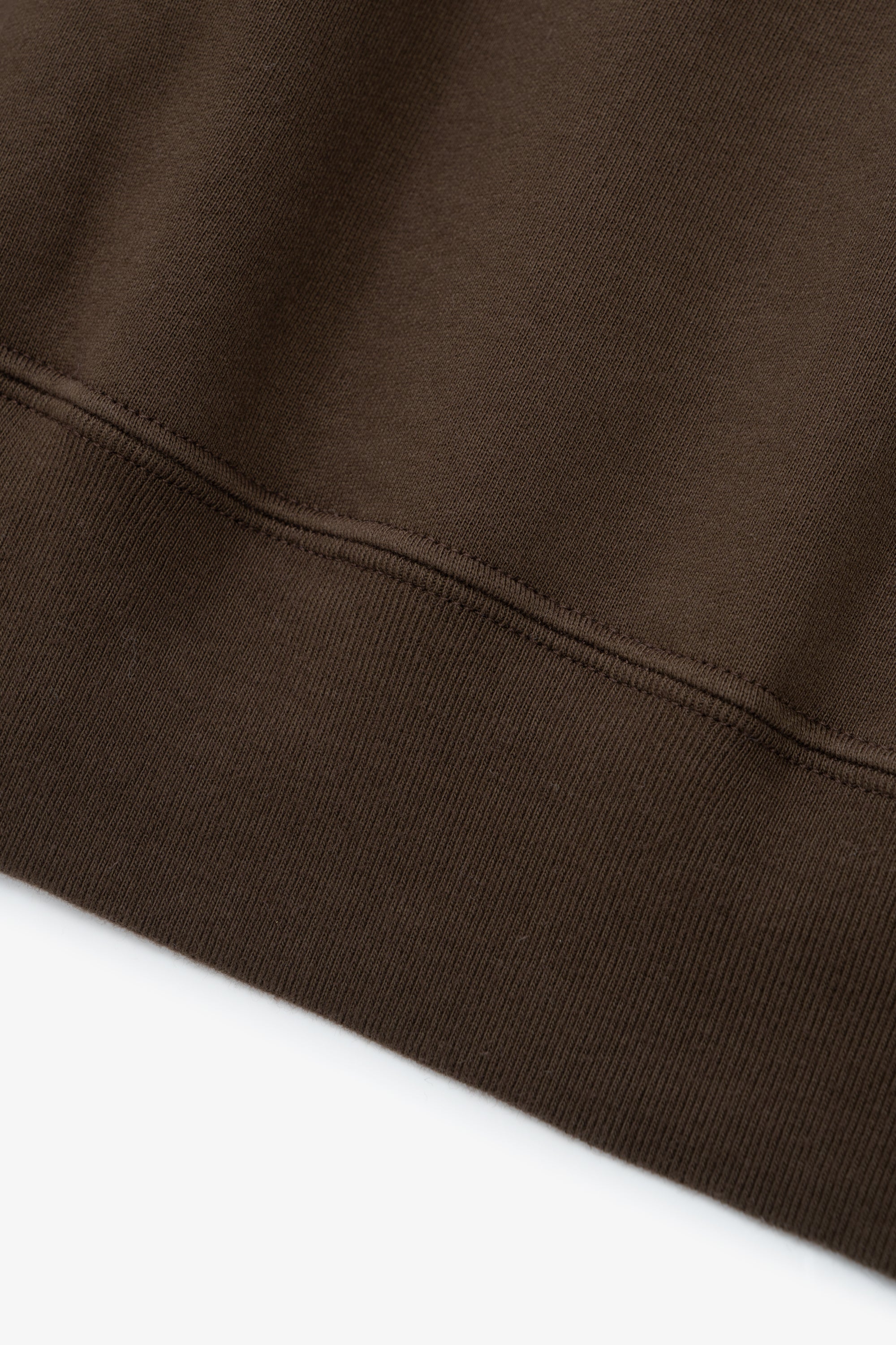 ZIP CREW NECK - FIELD BROWN