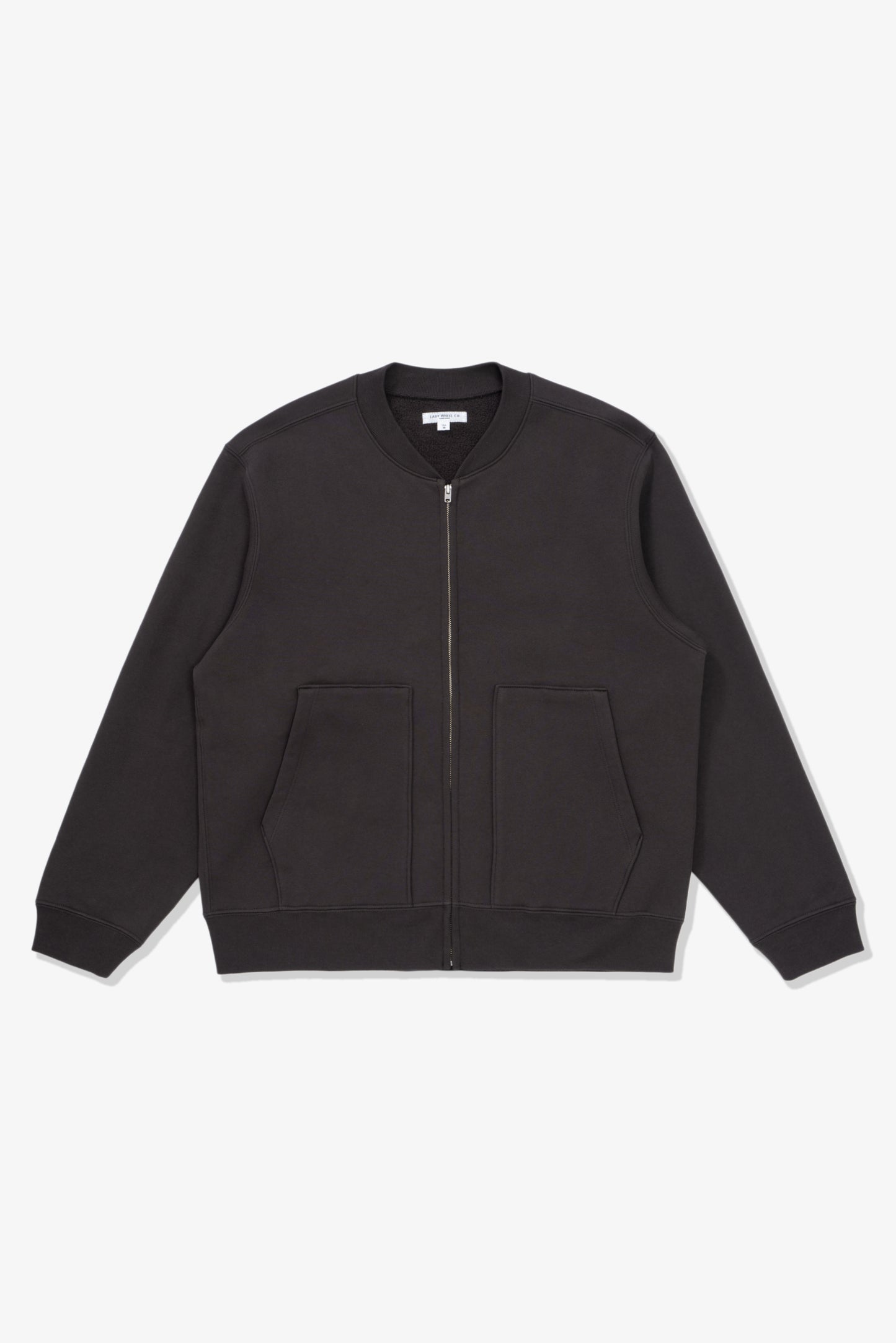 ZIP CREW NECK - TIRE BLACK