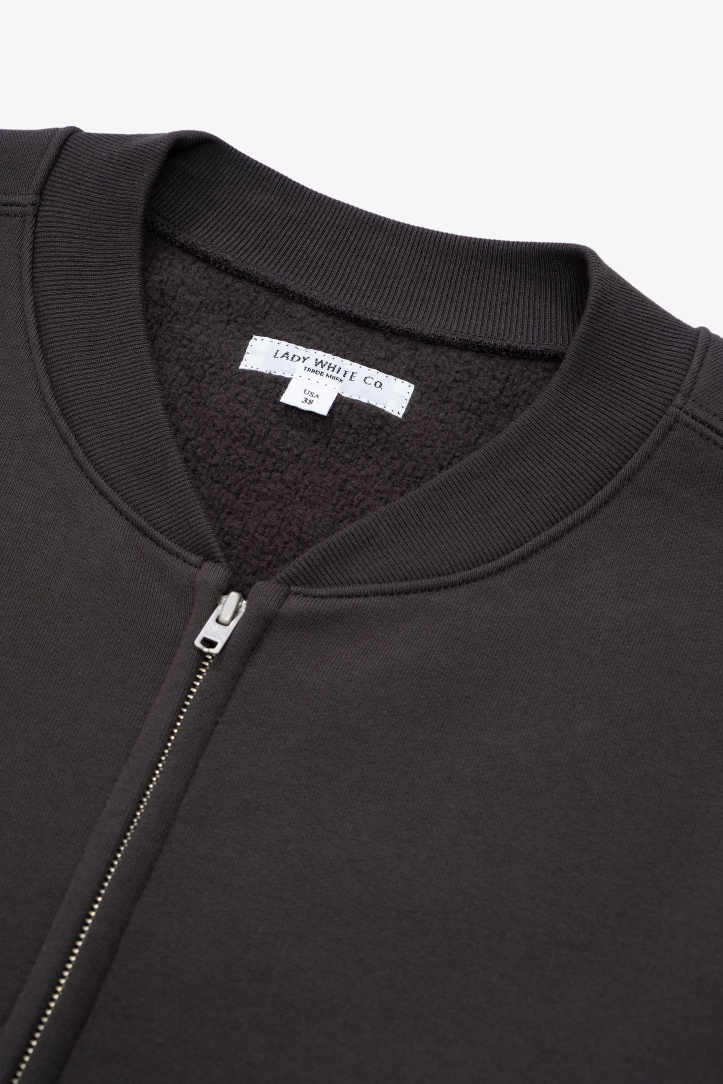 ZIP CREW NECK - TIRE BLACK