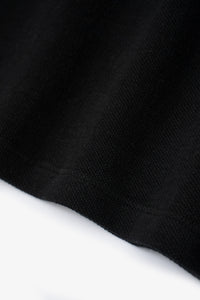 DOUBLE KNIT SWEATER - BLACK