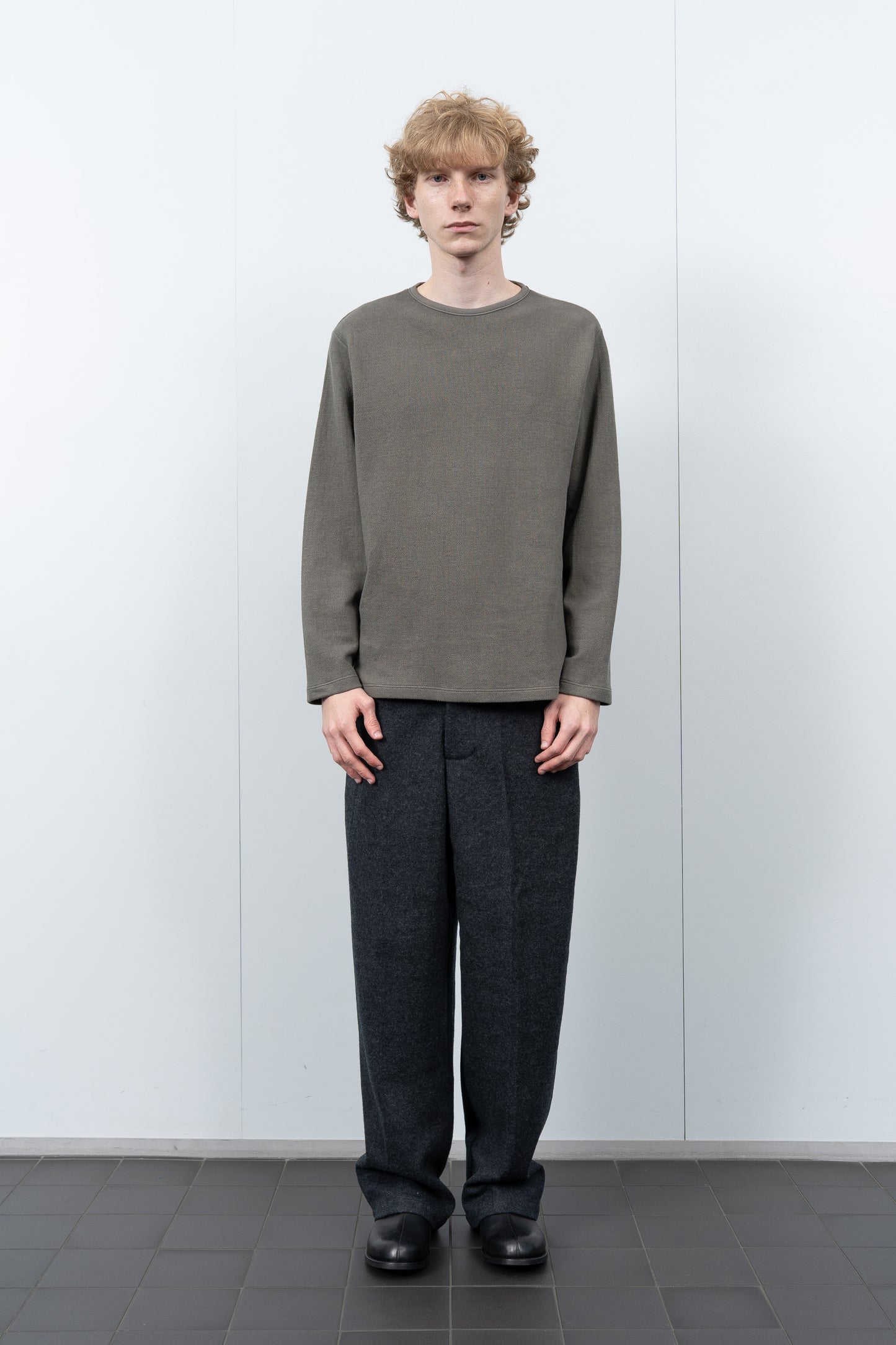 DOUBLE KNIT SWEATER - DARK KELP