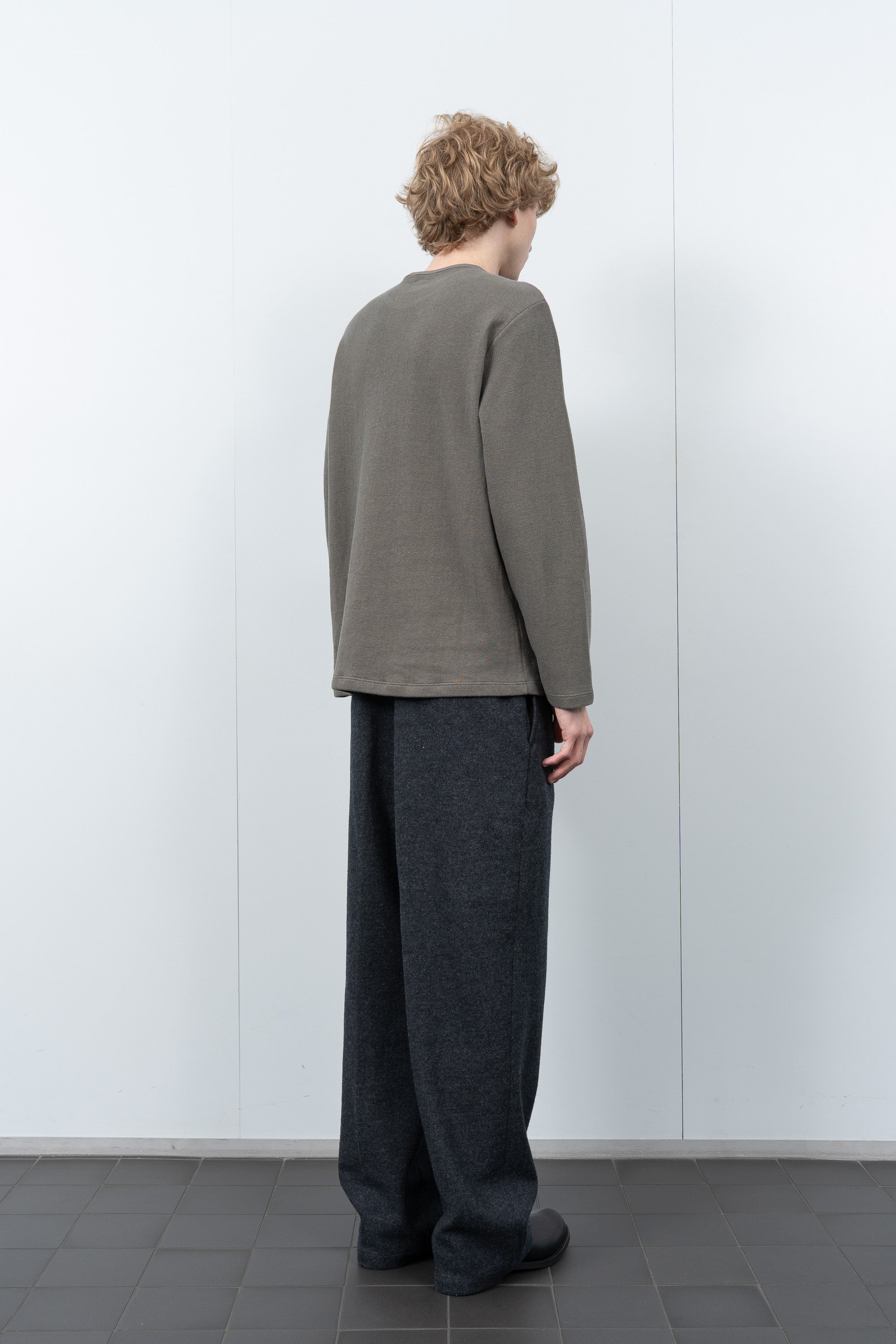 DOUBLE KNIT SWEATER - DARK KELP