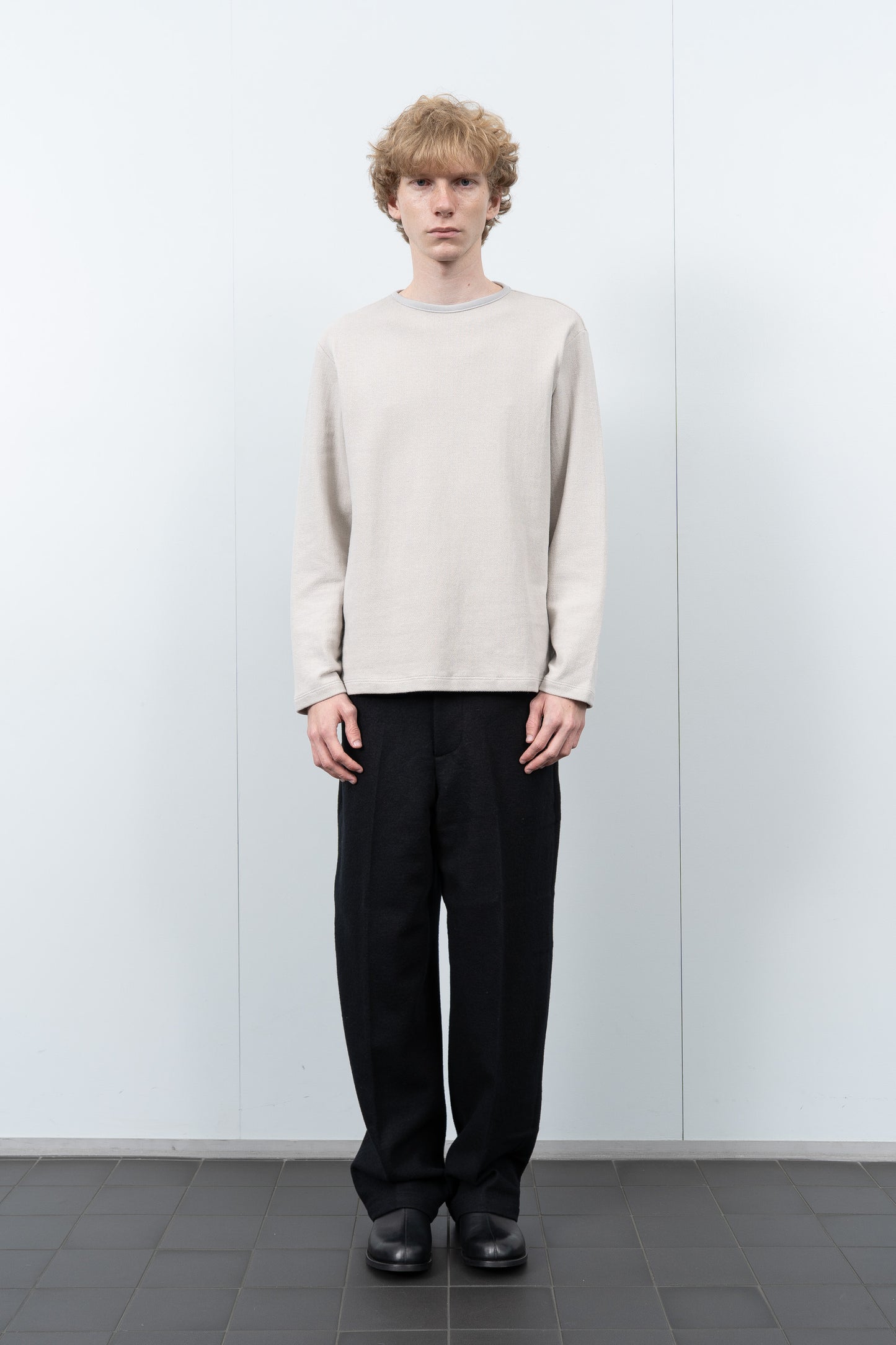 DOUBLE KNIT SWEATER - OAK GREY