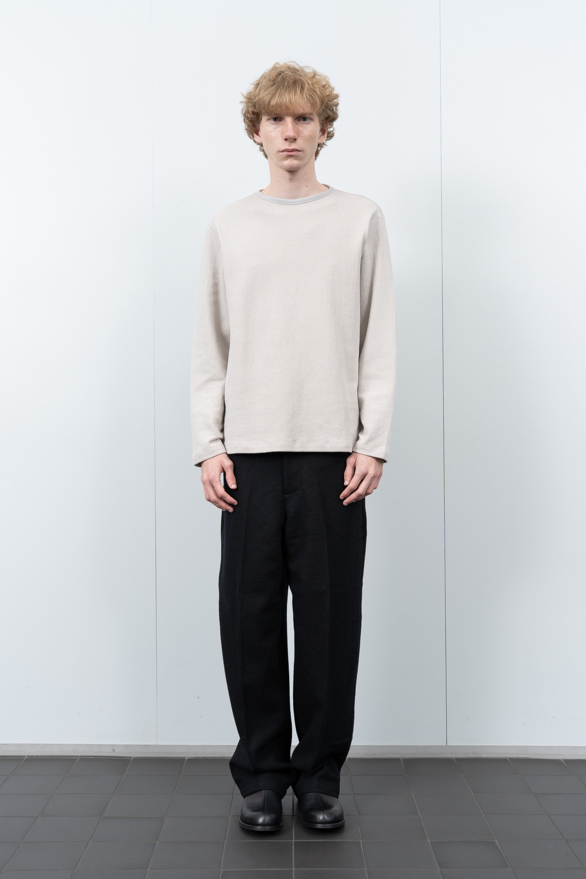 DOUBLE KNIT SWEATER - OAK GREY
