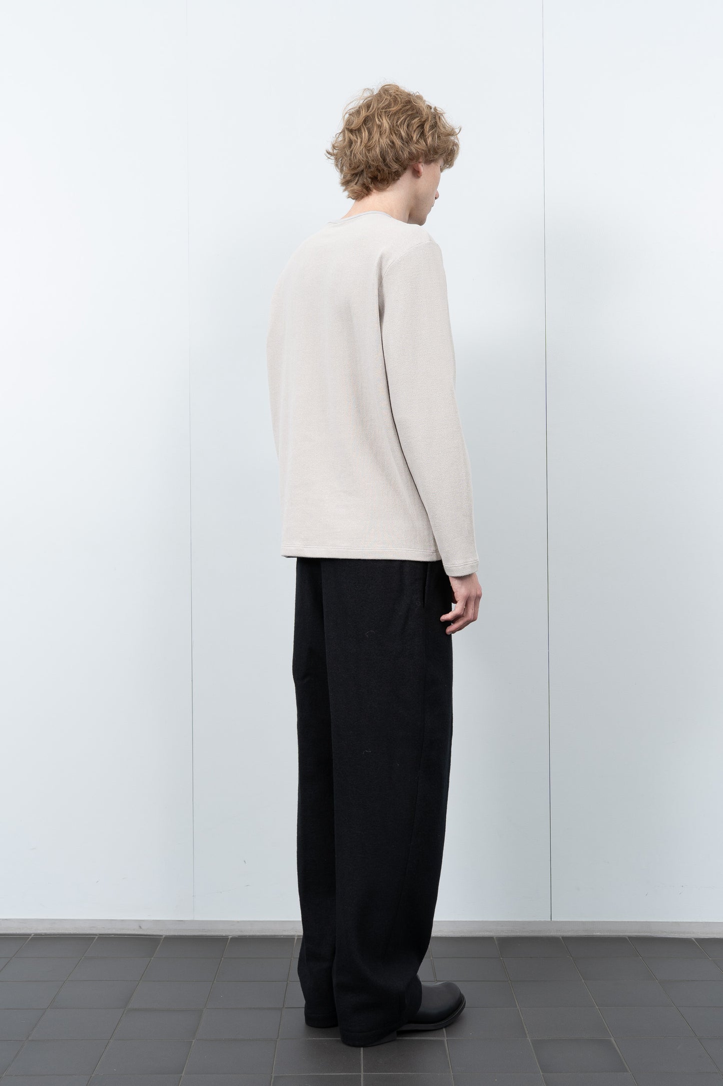 DOUBLE KNIT SWEATER - OAK GREY