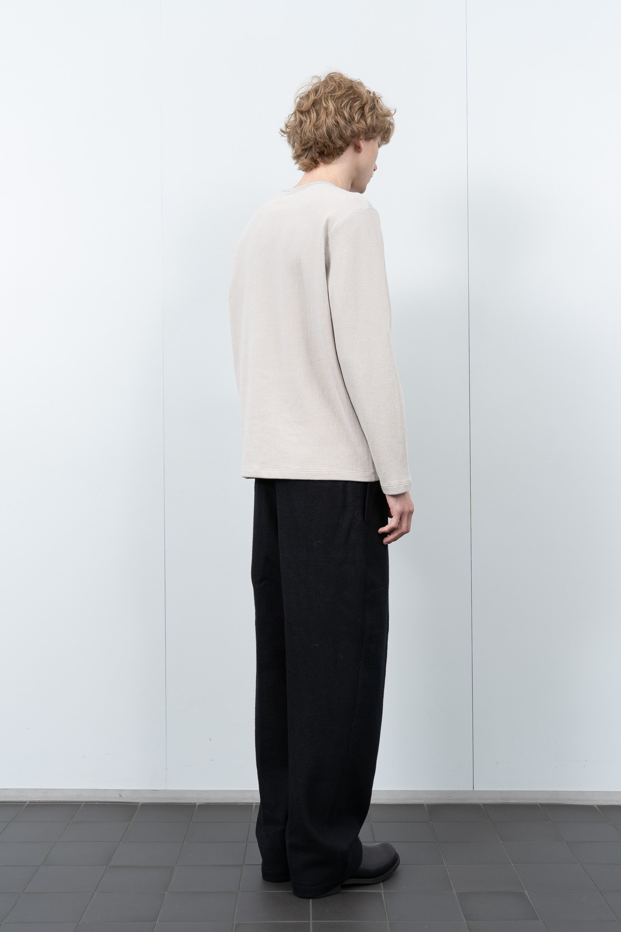 DOUBLE KNIT SWEATER - OAK GREY