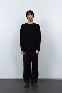 DOUBLE KNIT SWEATER - BLACK