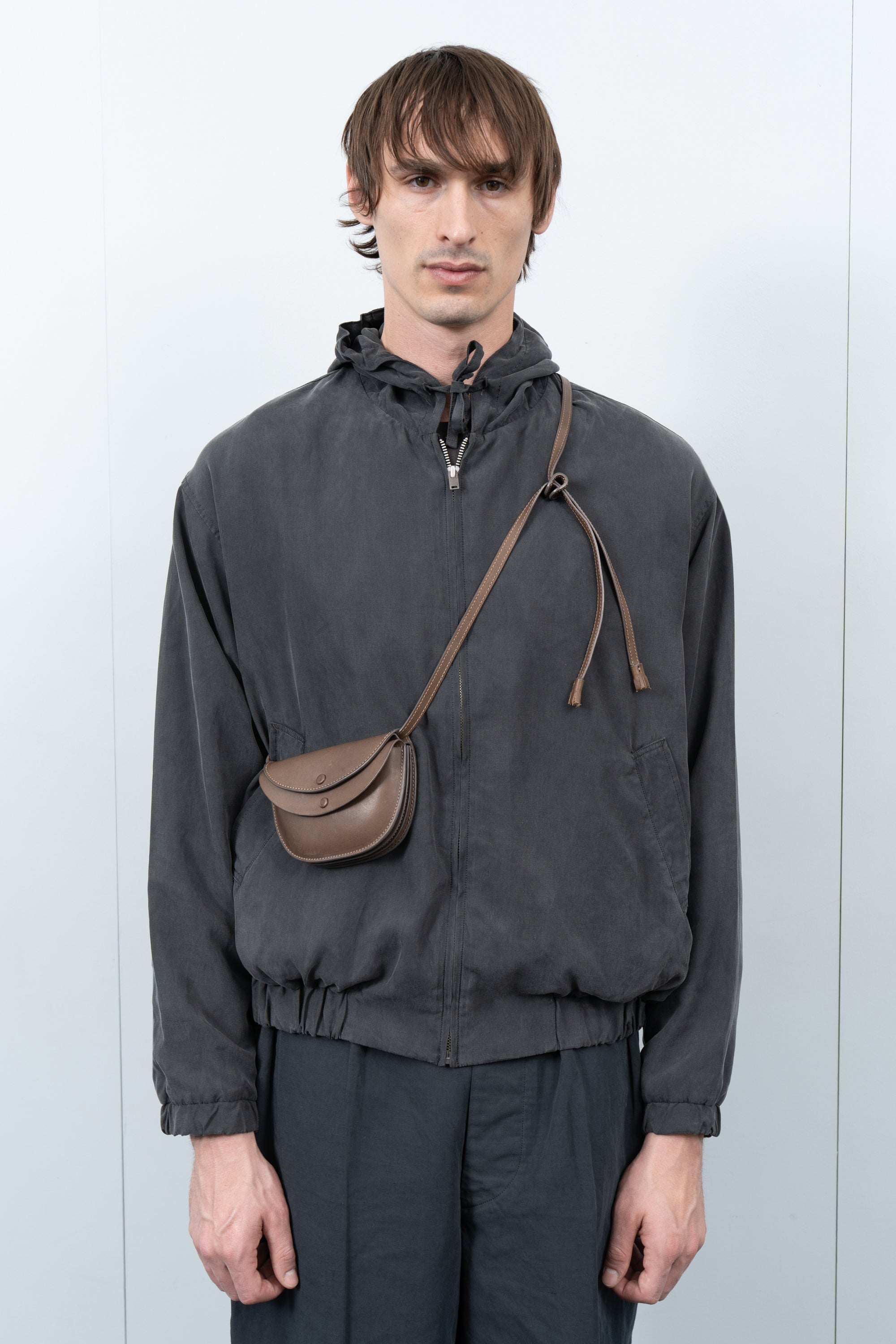 LW - C x KAPTAIN SUNSHINE LEATHER POUCH - BROWN SMOOTH