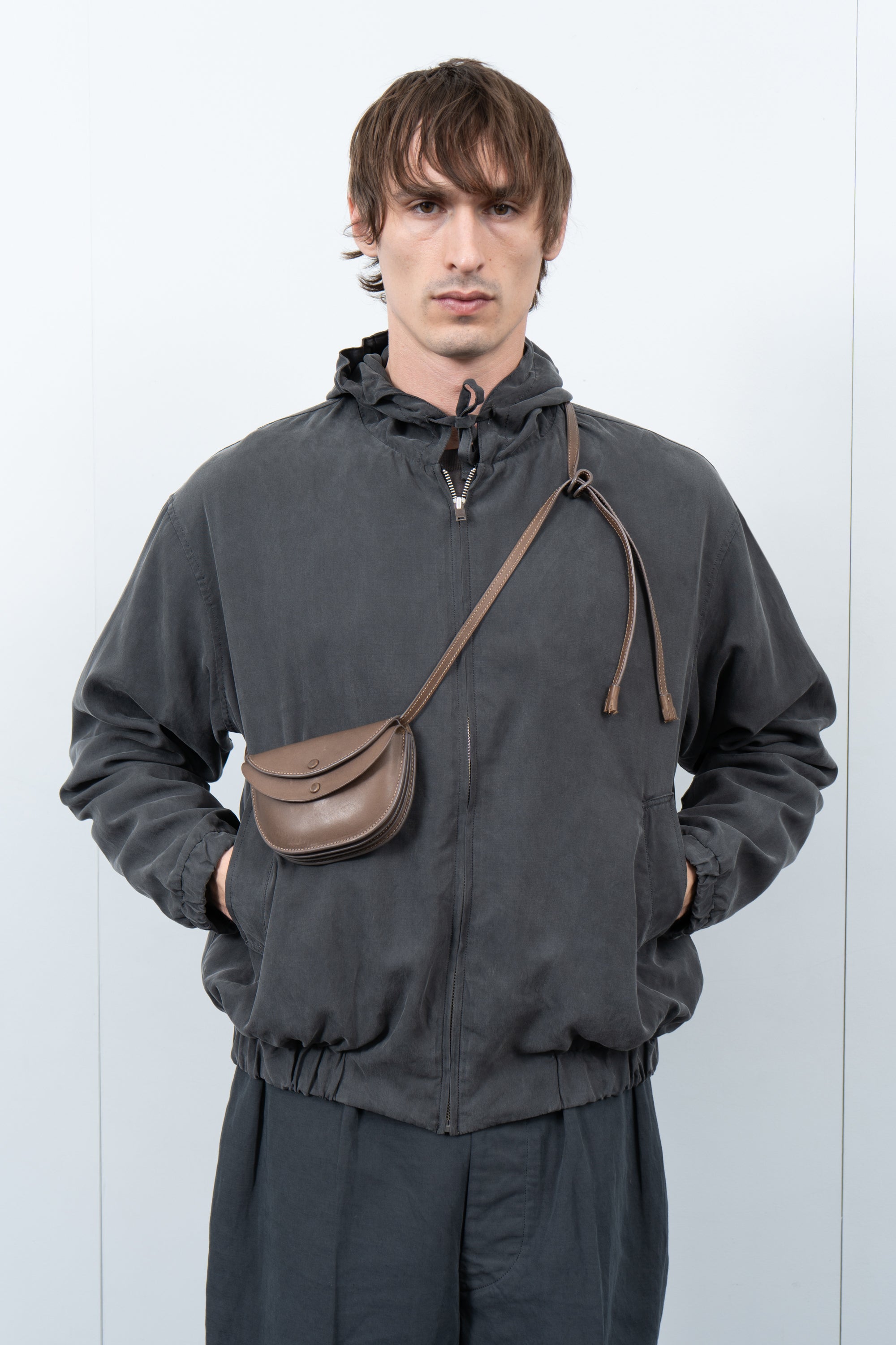 LW - C x KAPTAIN SUNSHINE LEATHER POUCH - BROWN SMOOTH