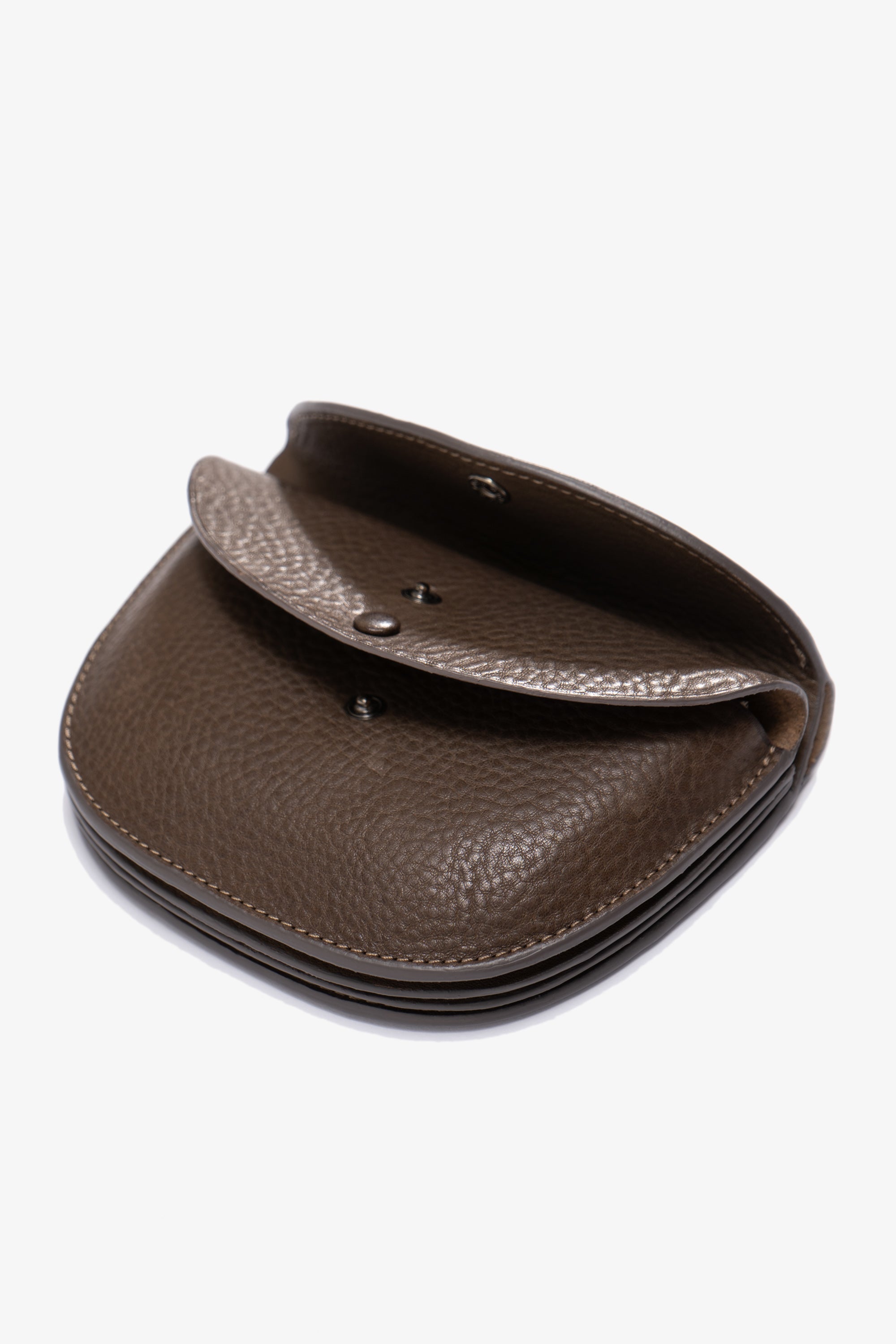 LW - C x KAPTAIN SUNSHINE LEATHER POUCH - BROWN PEBBLE