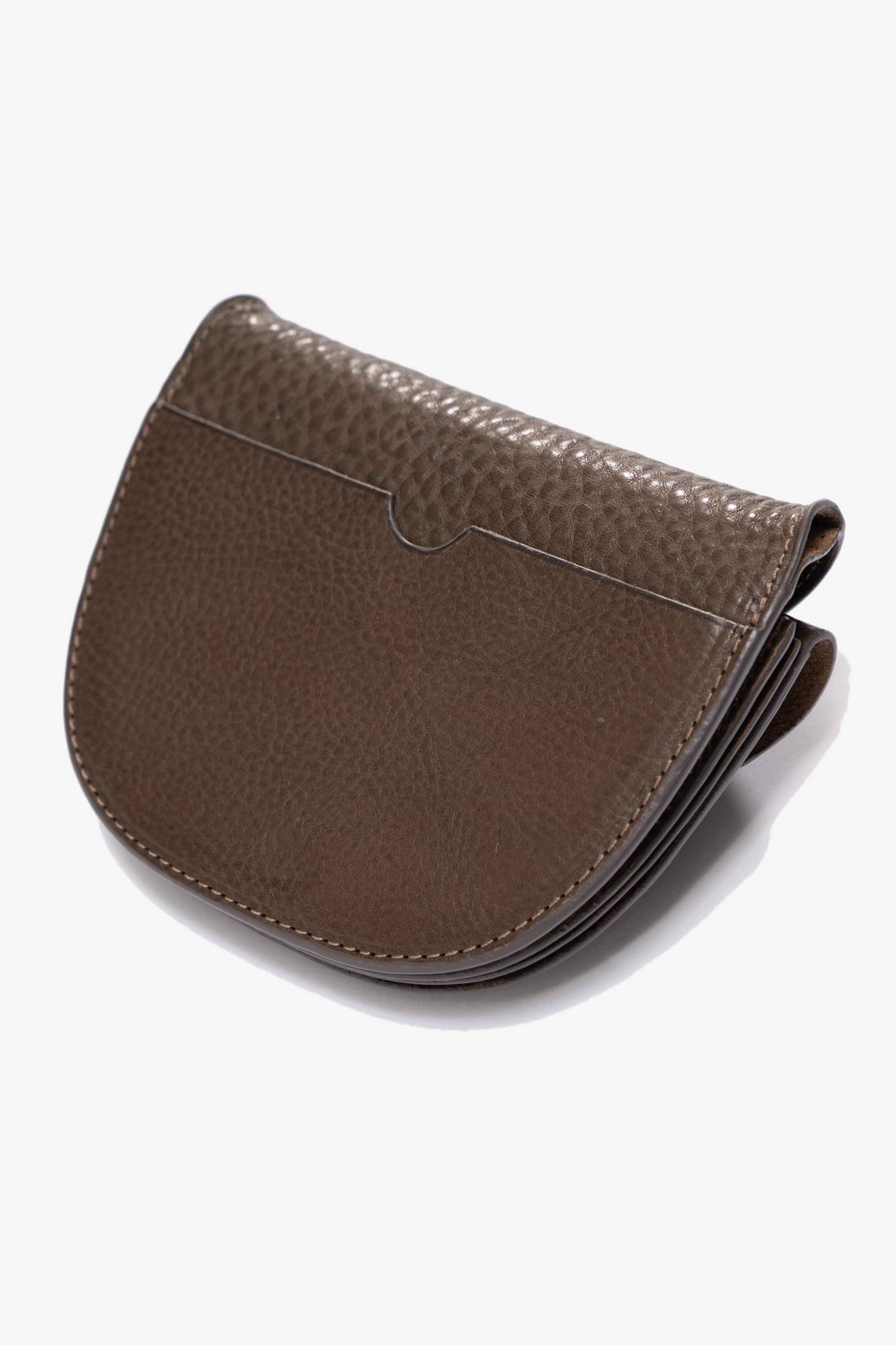 LW - C x KAPTAIN SUNSHINE LEATHER POUCH - BROWN PEBBLE