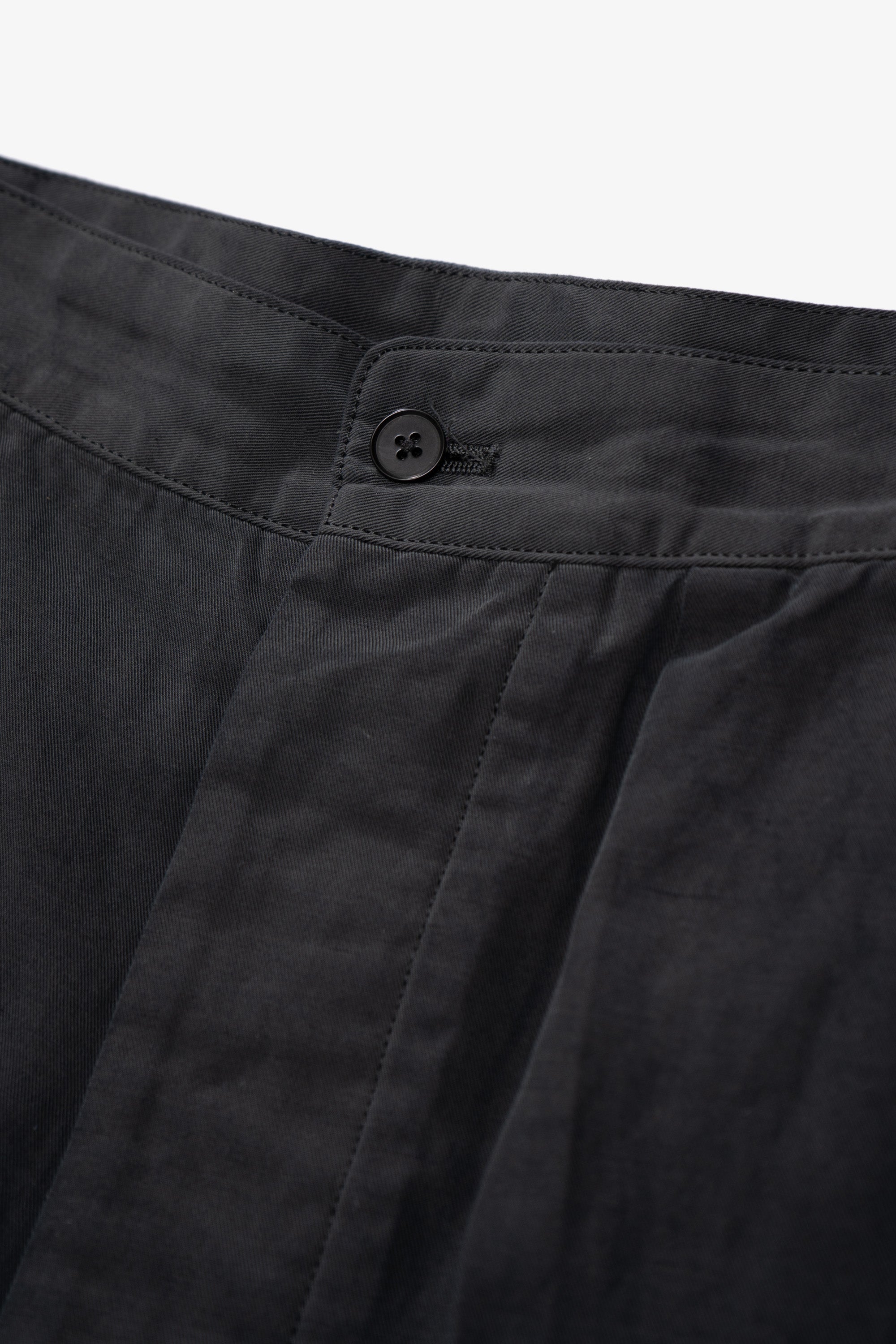 LW - C x KAPTAIN SUNSHINE COTTON LINEN SHORT - CHARCOAL