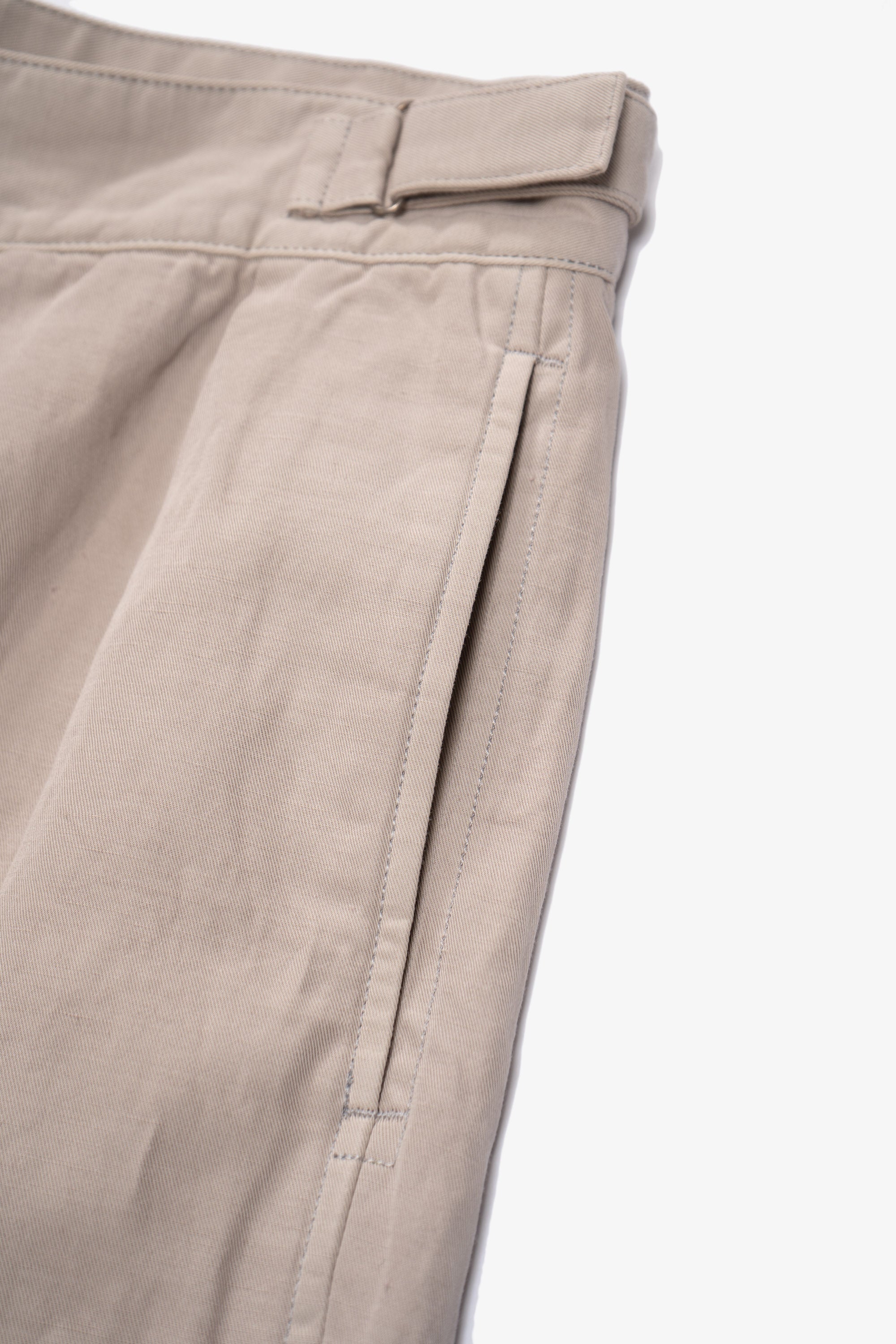 LW - C x KAPTAIN SUNSHINE COTTON LINEN SHORT - TAUPE – LADY WHITE CO.