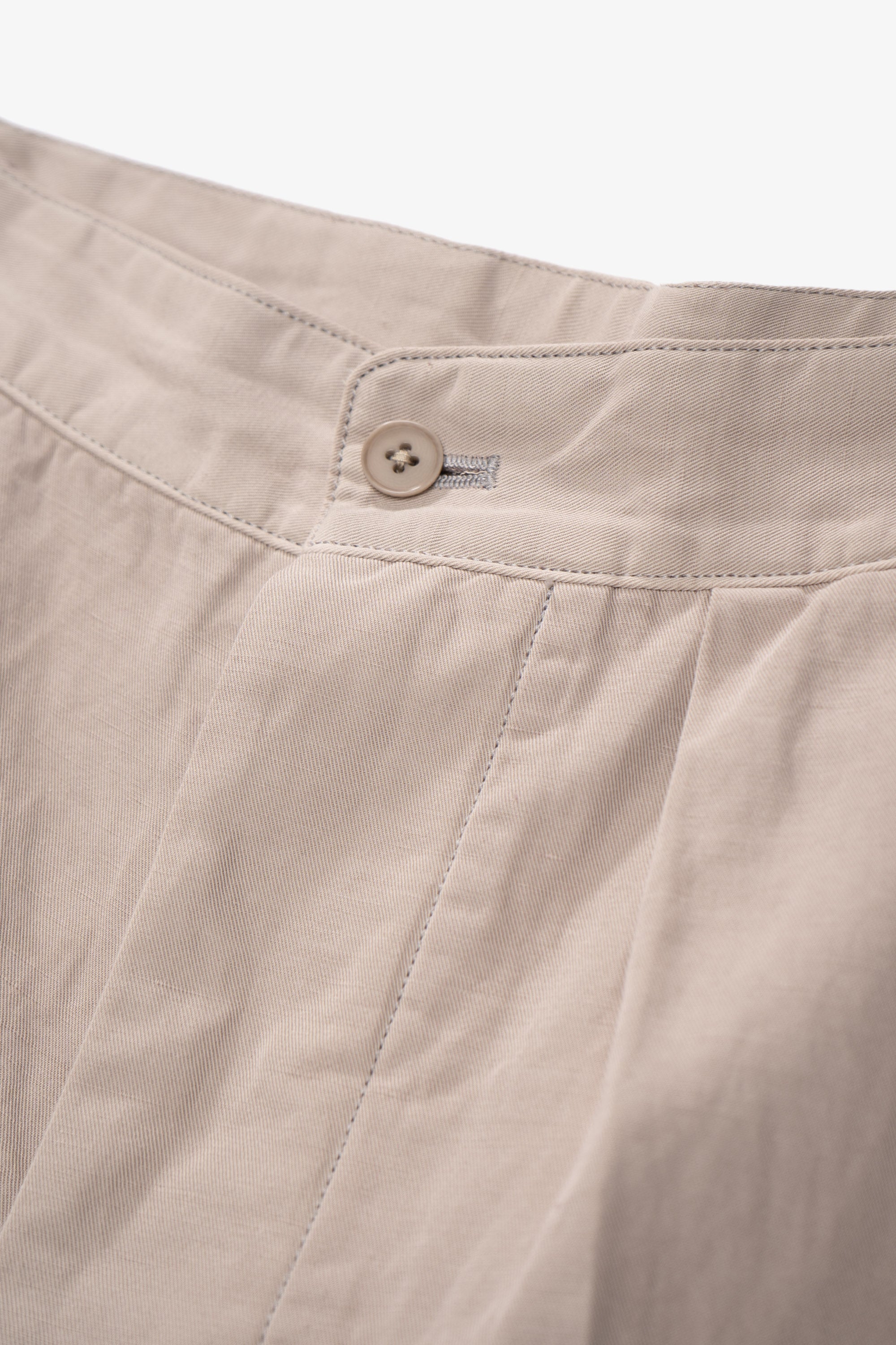LW - C x KAPTAIN SUNSHINE COTTON LINEN SHORT - TAUPE