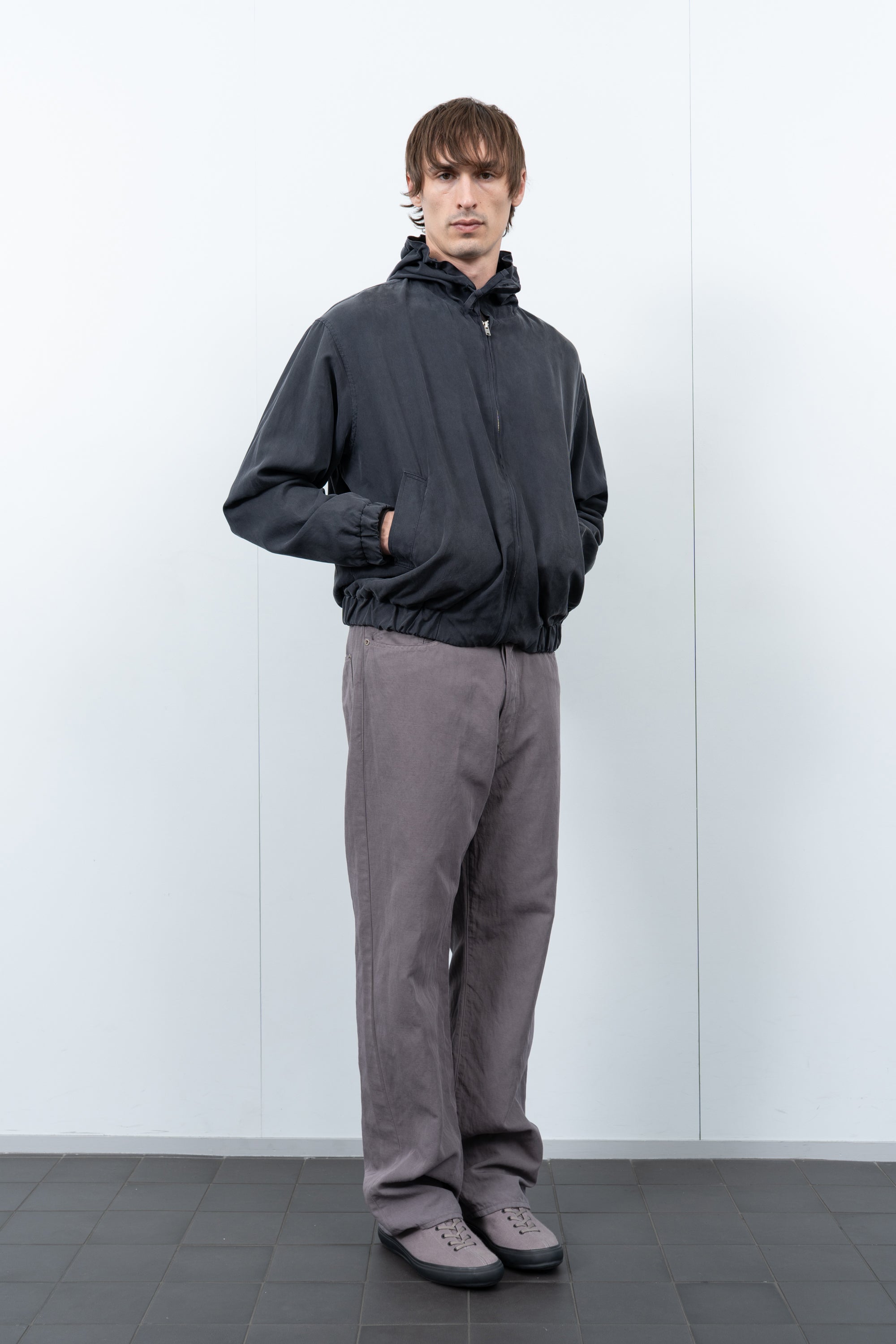 LW - C x KAPTAIN SUNSHINE COTTON LINEN PANT - DUST GREY