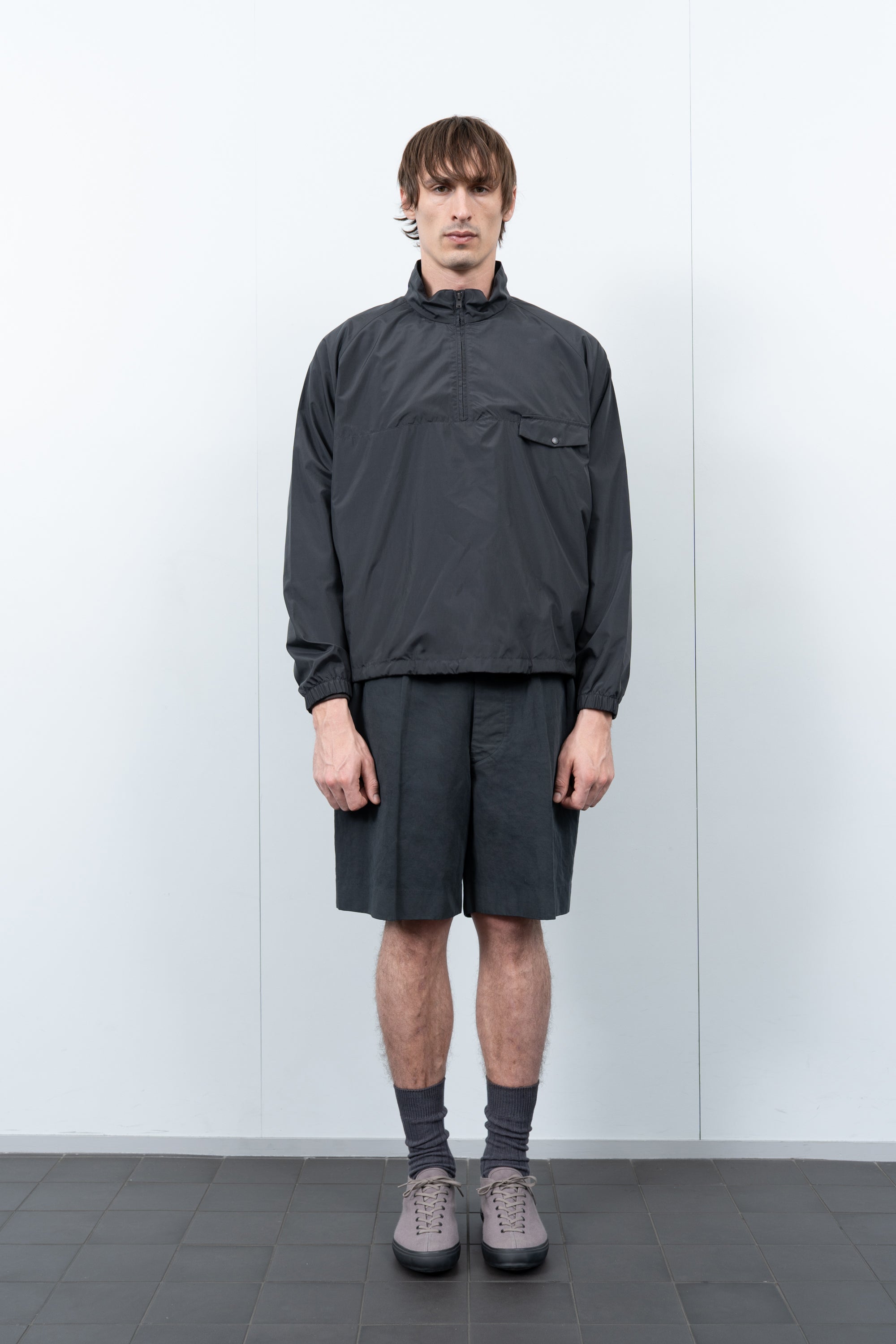 LW - C x KAPTAIN SUNSHINE SILK POLY PULLOVER - NAVY