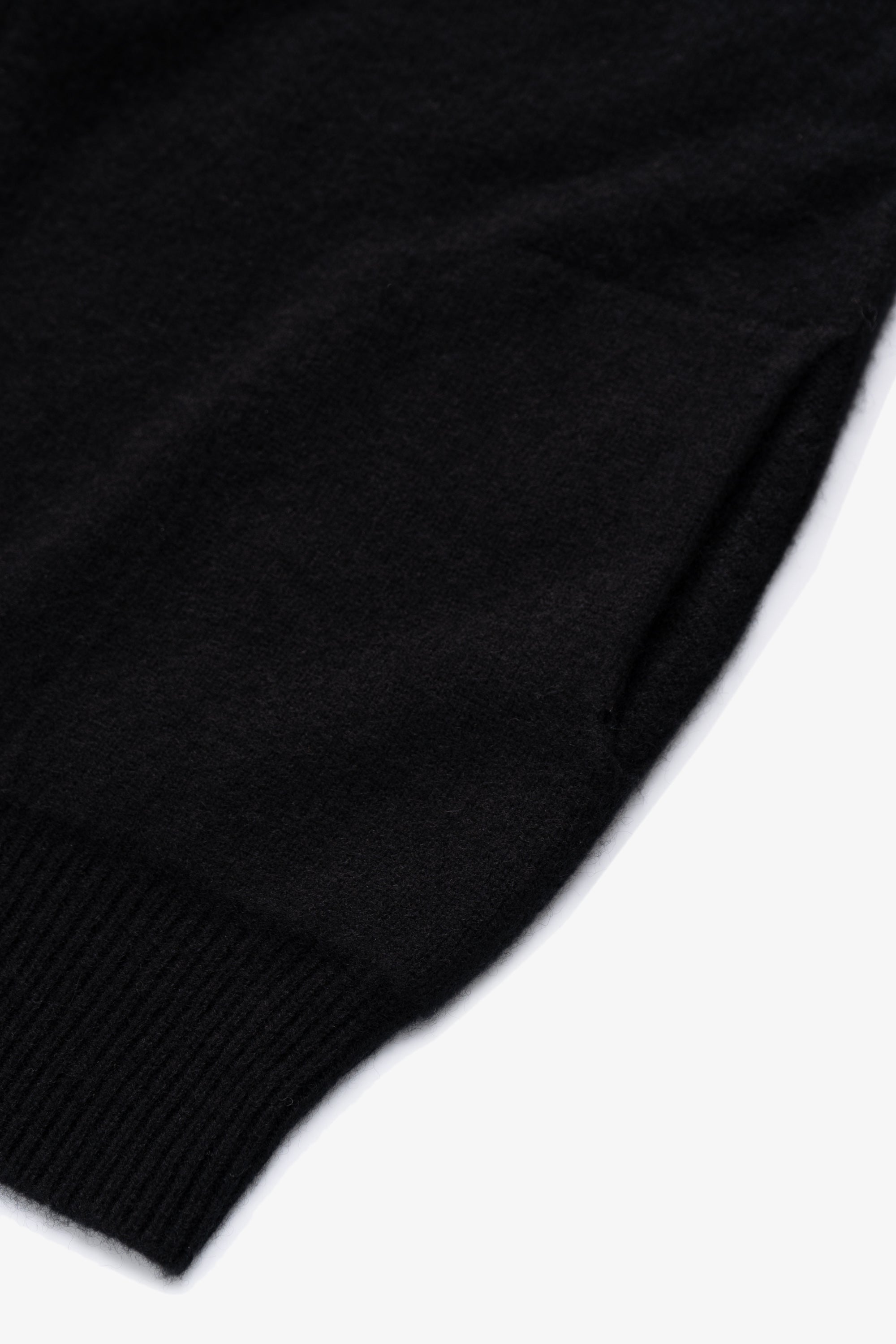 CASHMERE BOTTLENECK CARDIGAN - BLACK