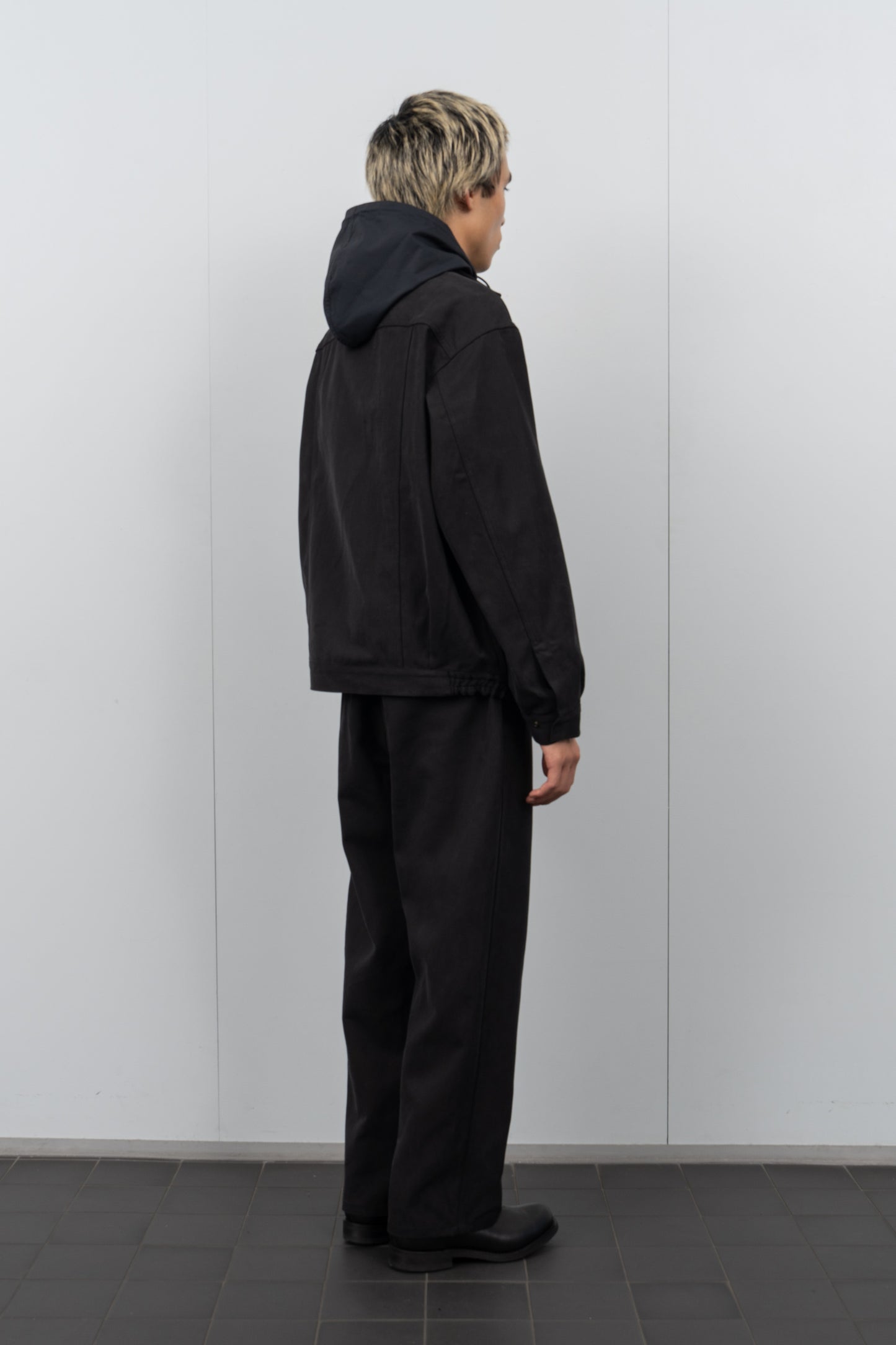 HOODED SPORTING BLOUSON - INK BLACK