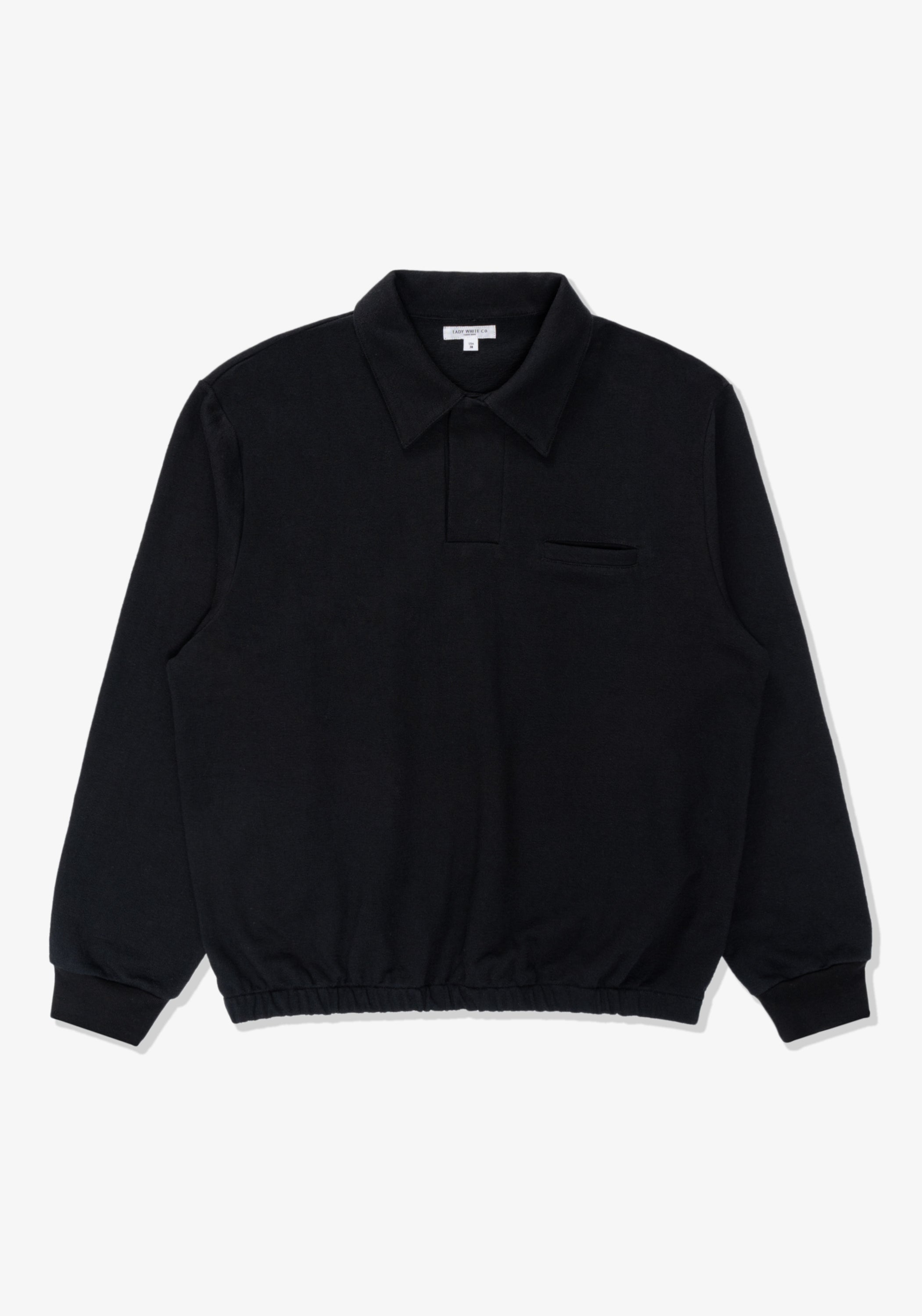 TEXTURED RICHMOND POLO - BLACK