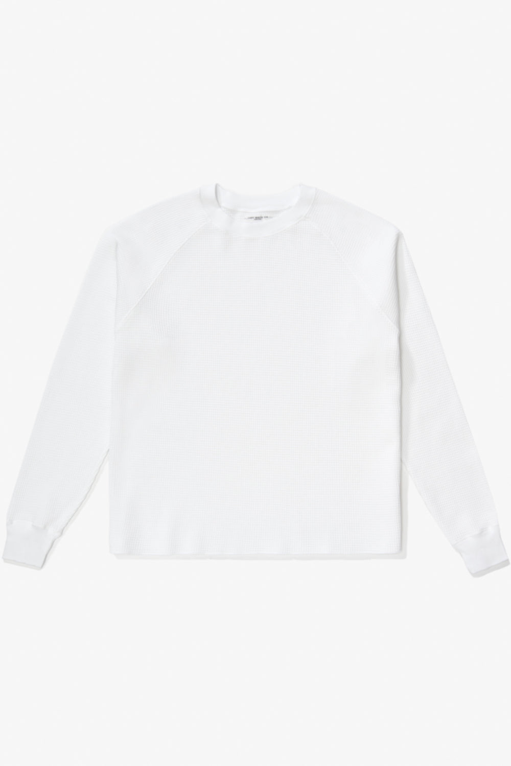 Full front-facing overview of LW217 Raglan Thermal in White