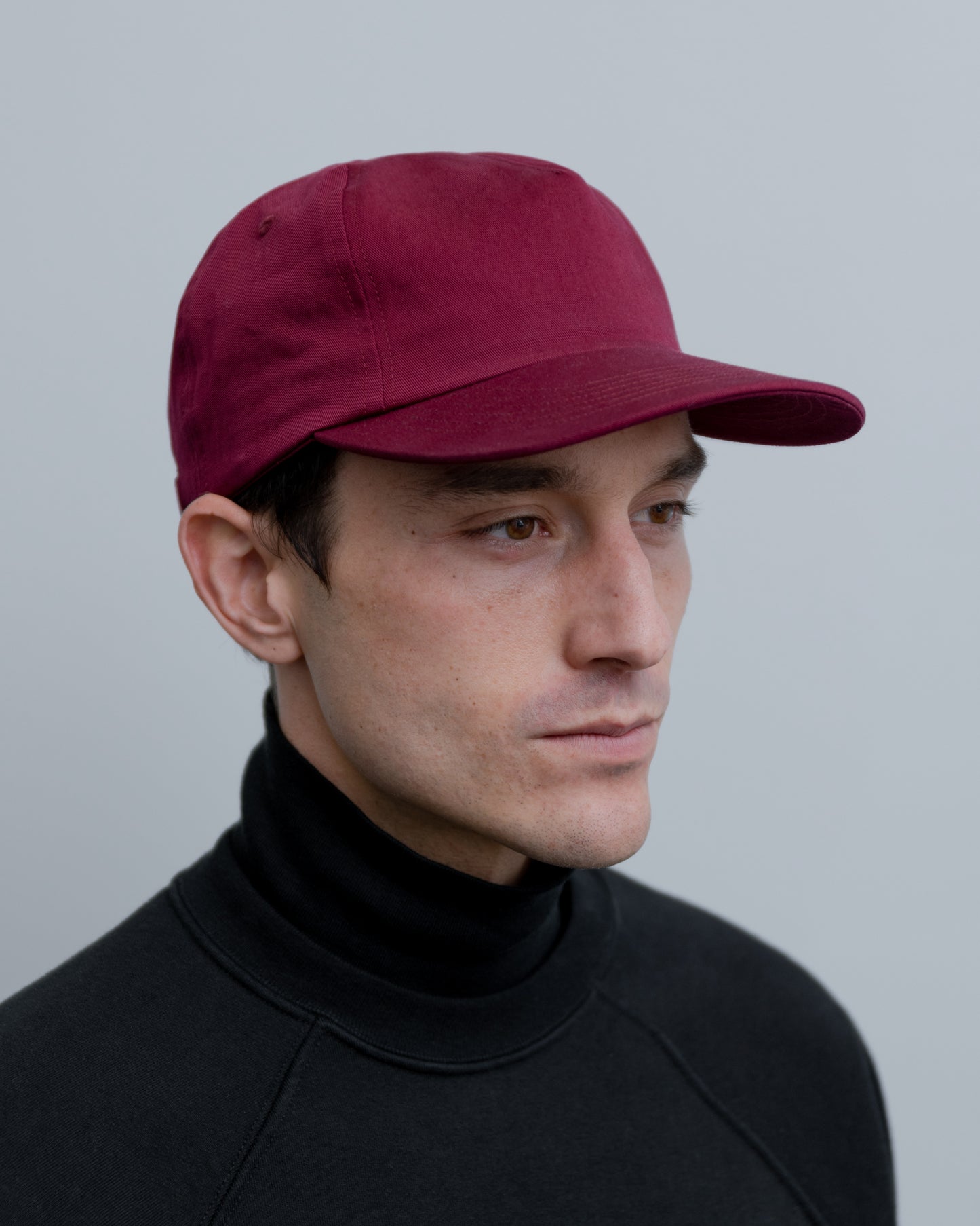 COTTON TWILL CAP - MAROON