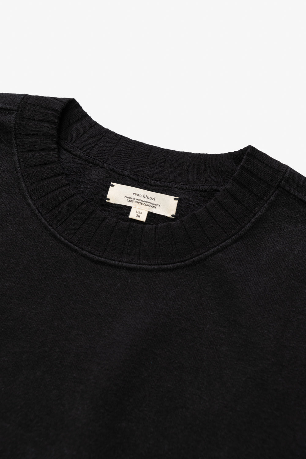 LW - C x Evan Kinori Crewneck - BLACK