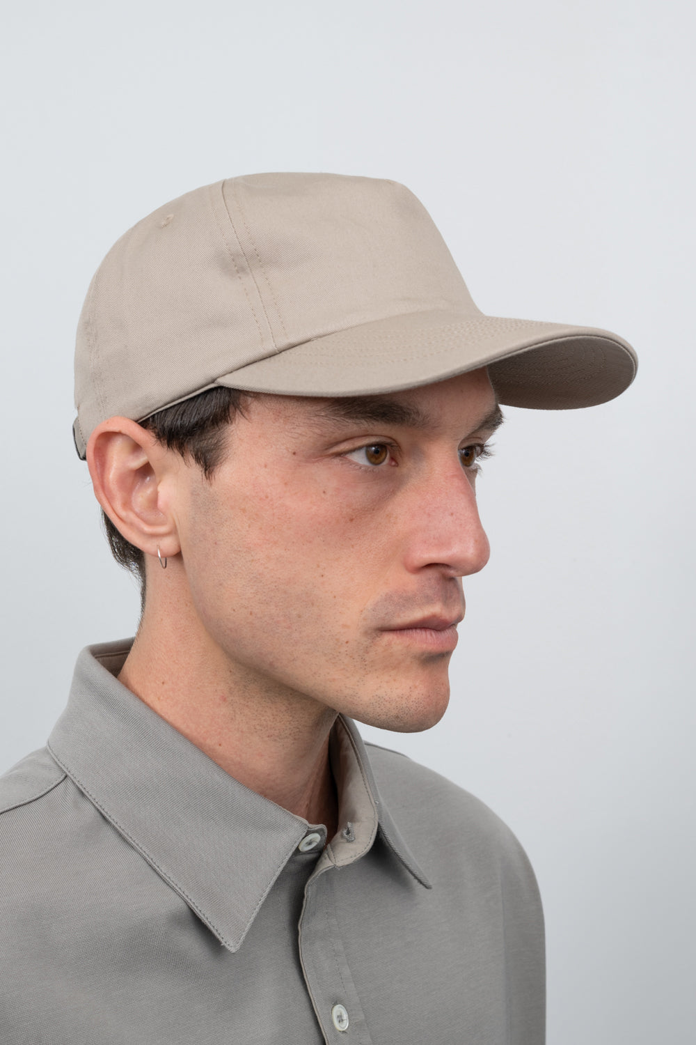 COTTON TWILL CAP - TAUPE