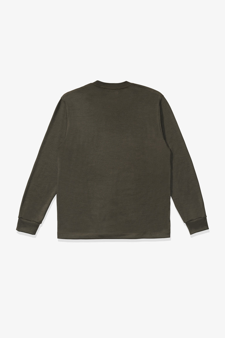 L/S WOOL T-SHIRT - BROWN CLAY – LADY WHITE CO.