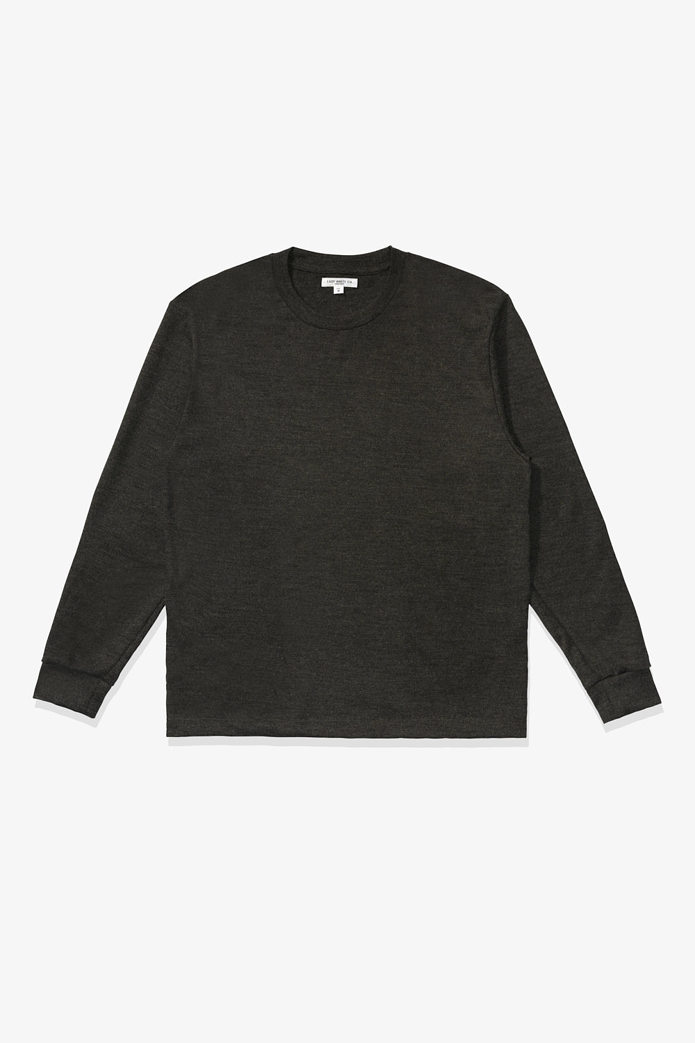 L/S WOOL T-SHIRT - CHARCOAL MELANGE