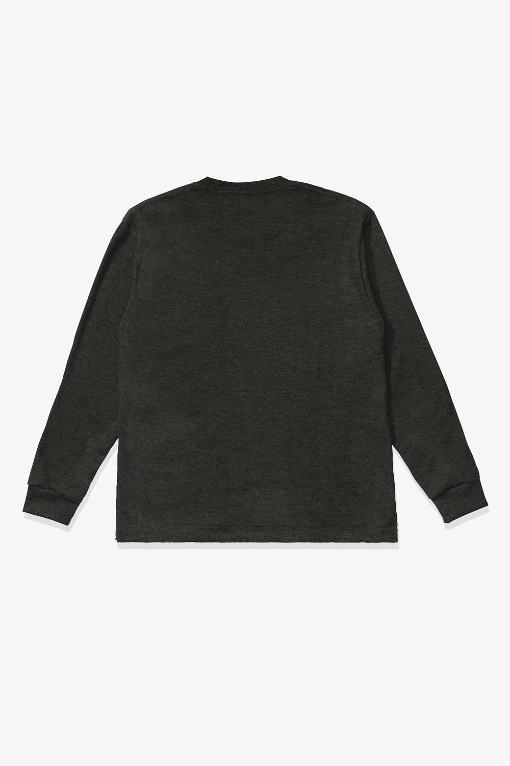 L/S WOOL T-SHIRT - CHARCOAL MELANGE