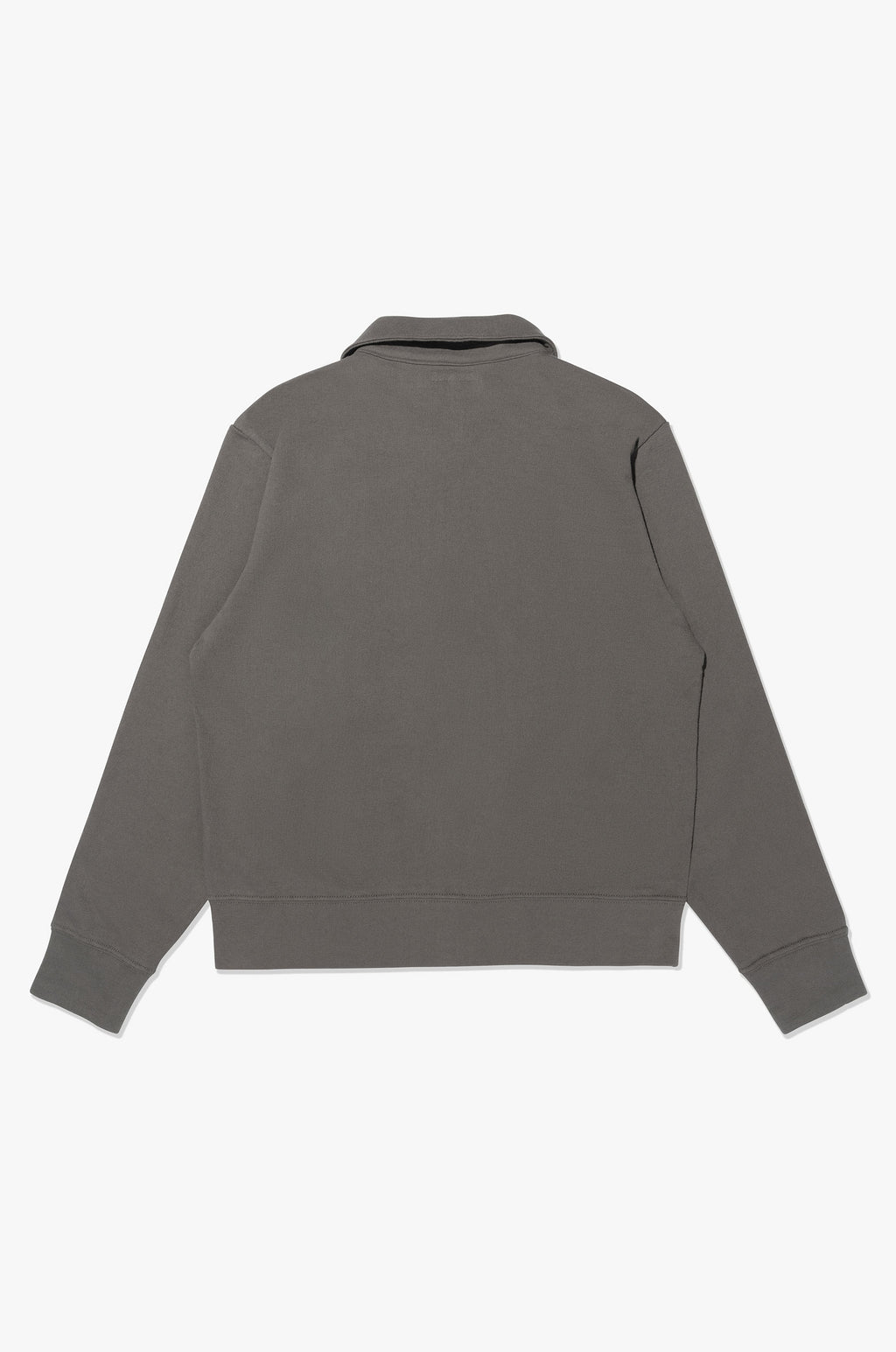 Cotton Texture Full-Zip Sweater