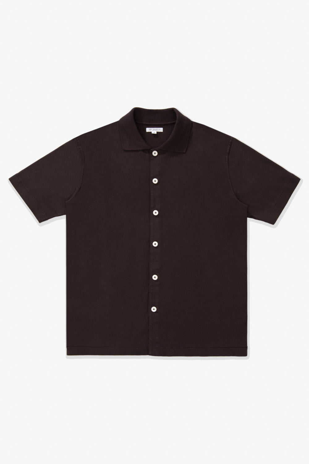 S/S PLACKET POLO - DEEP BROWN – LADY WHITE CO.