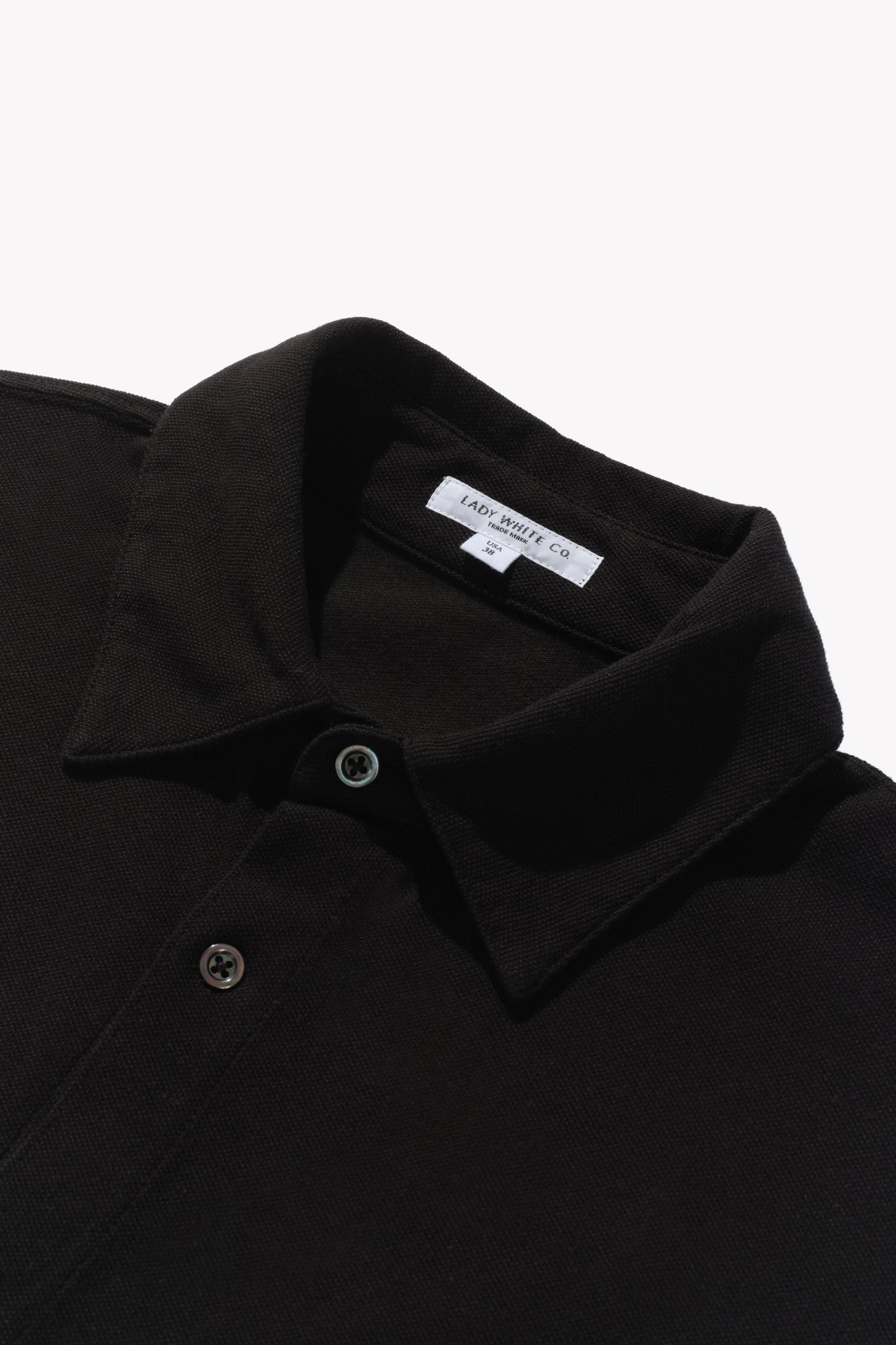 PIQUE WORK SHIRT - BLACK